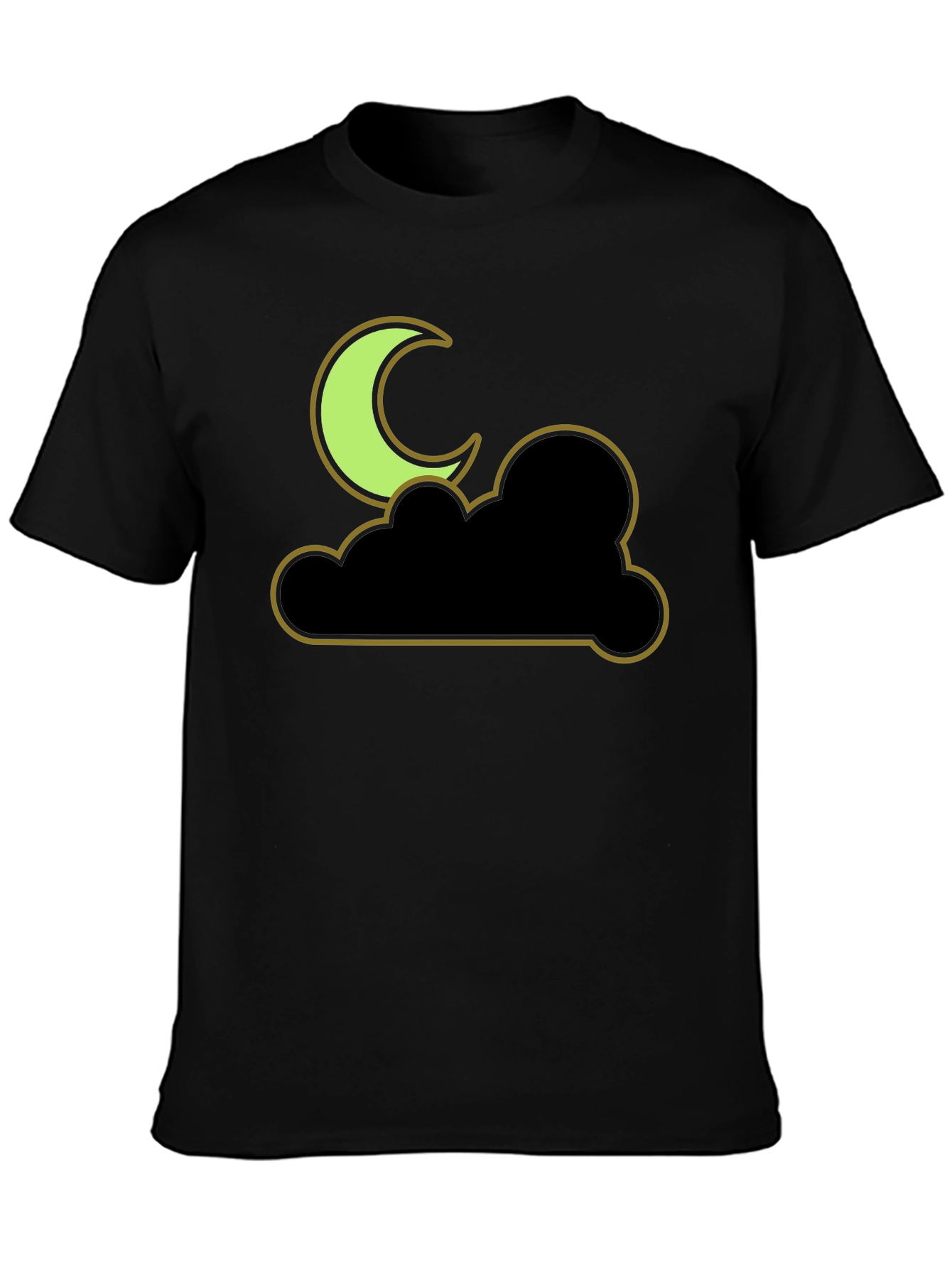 Night Sky Tee - Crescent Moon and Cloud