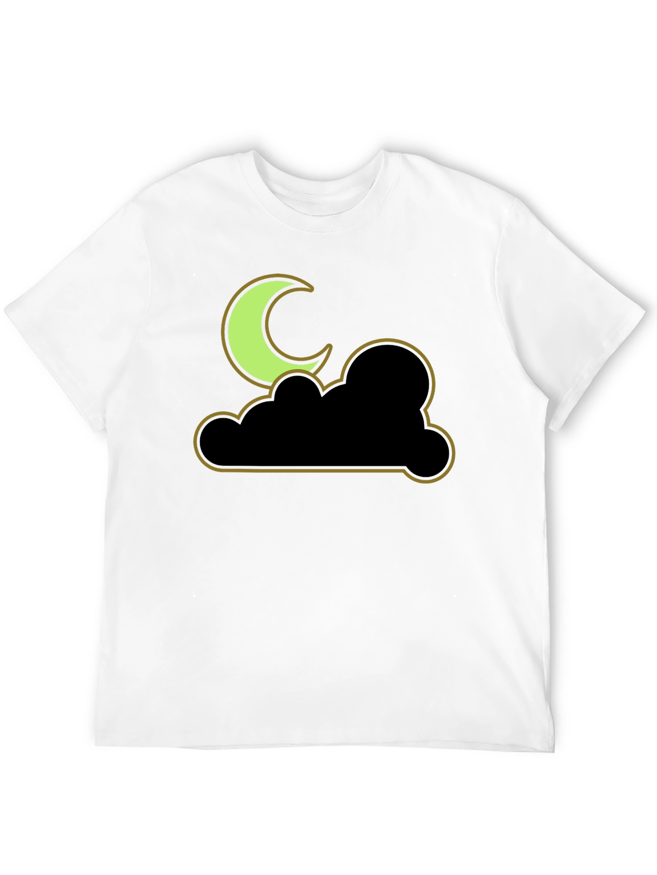 Night Sky Tee - Crescent Moon and Cloud
