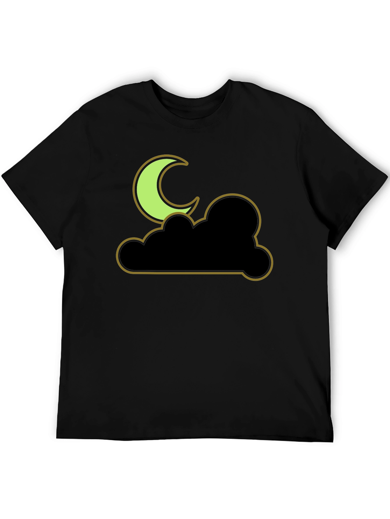 Night Sky Tee - Crescent Moon and Cloud