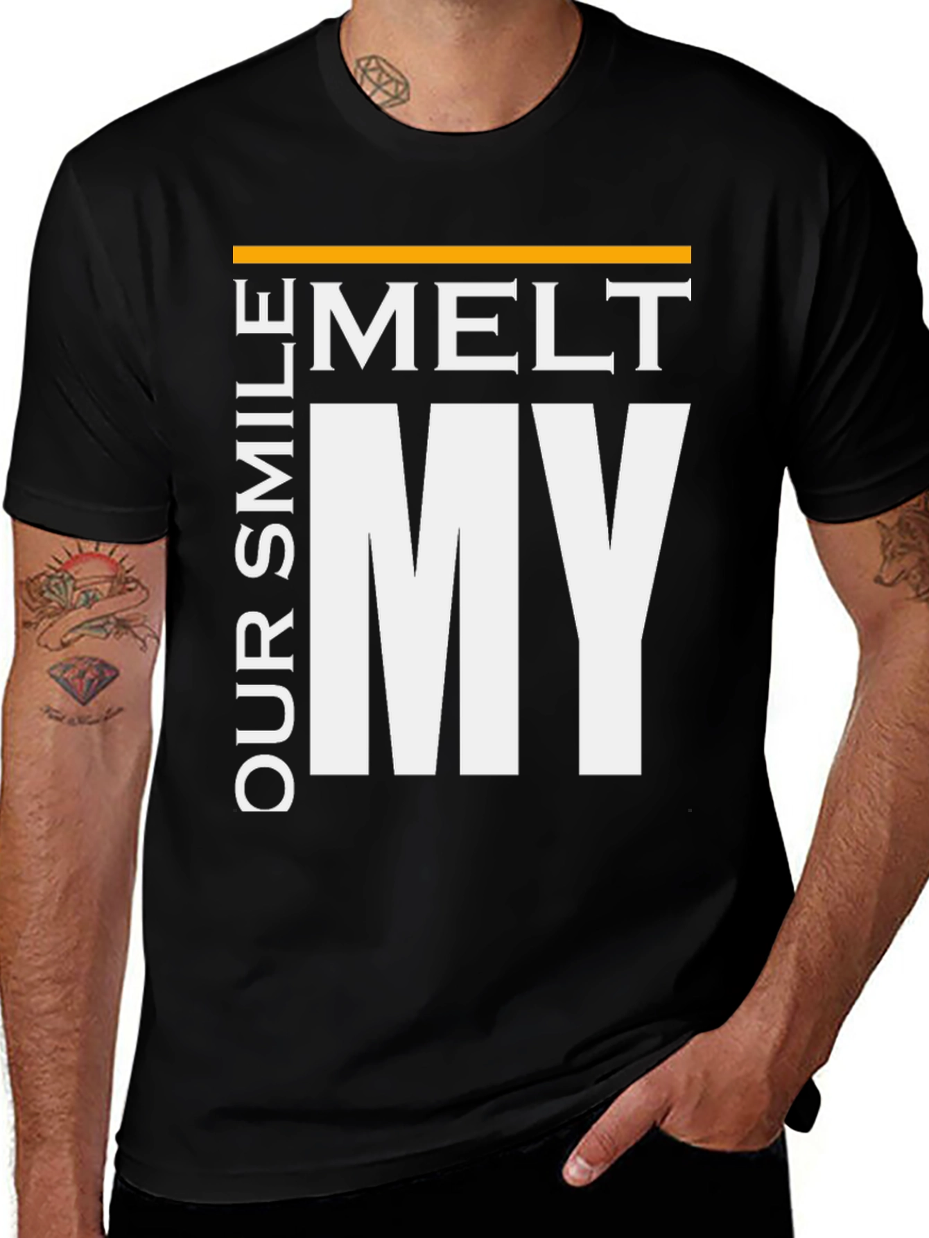 Melt My Smile Graphic Tee - Black