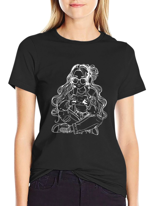 Gamer Girl Tee - Black Cotton Casual T-Shirt