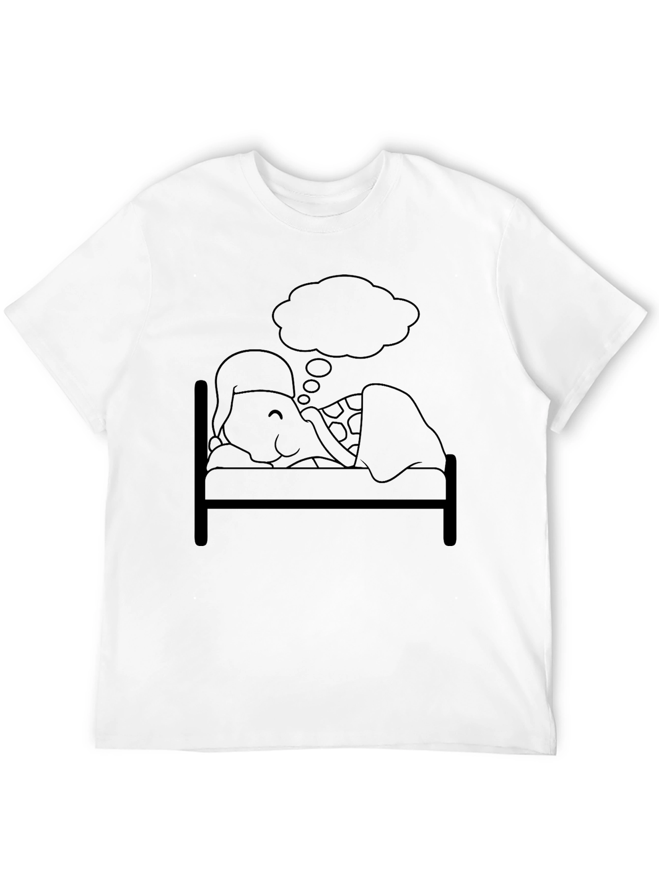 Dreaming Turtle Graphic Tee - Soft Black Cotton