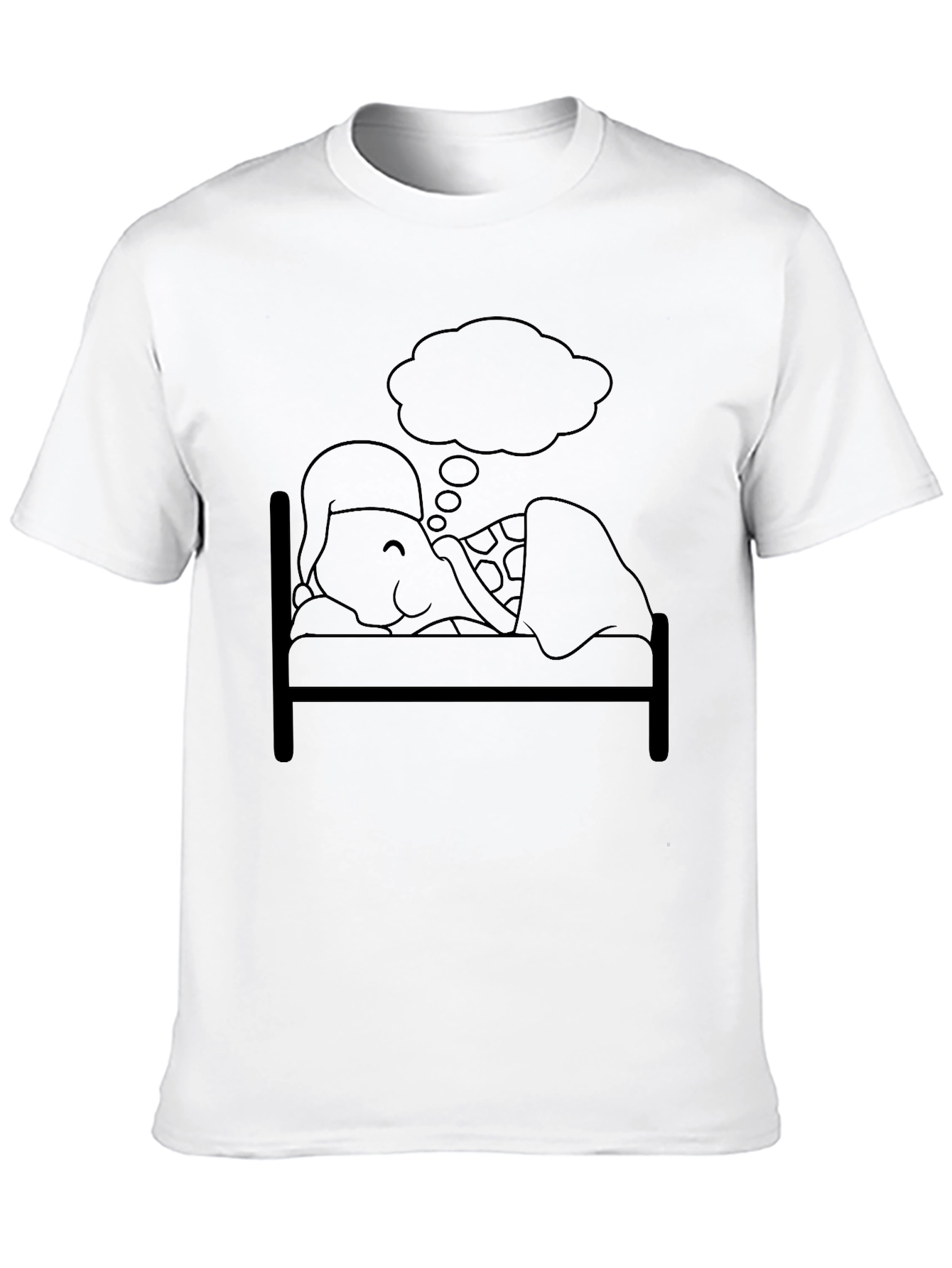 Dreaming Turtle Graphic Tee - Soft Black Cotton