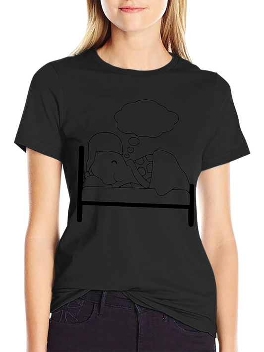 Dreaming Turtle Graphic Tee - Soft Black Cotton