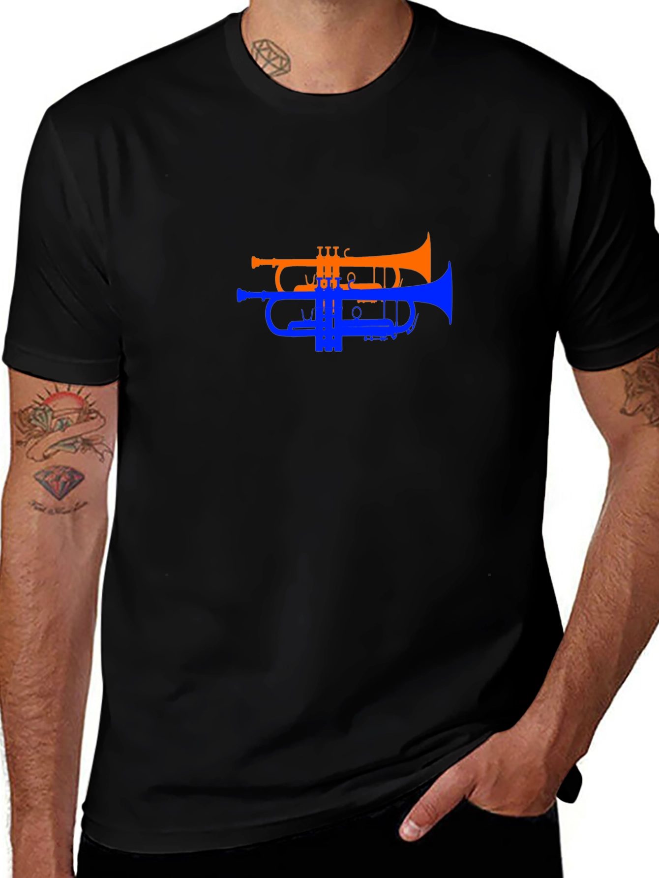 Music Lovers Trumpet Graphic Tee