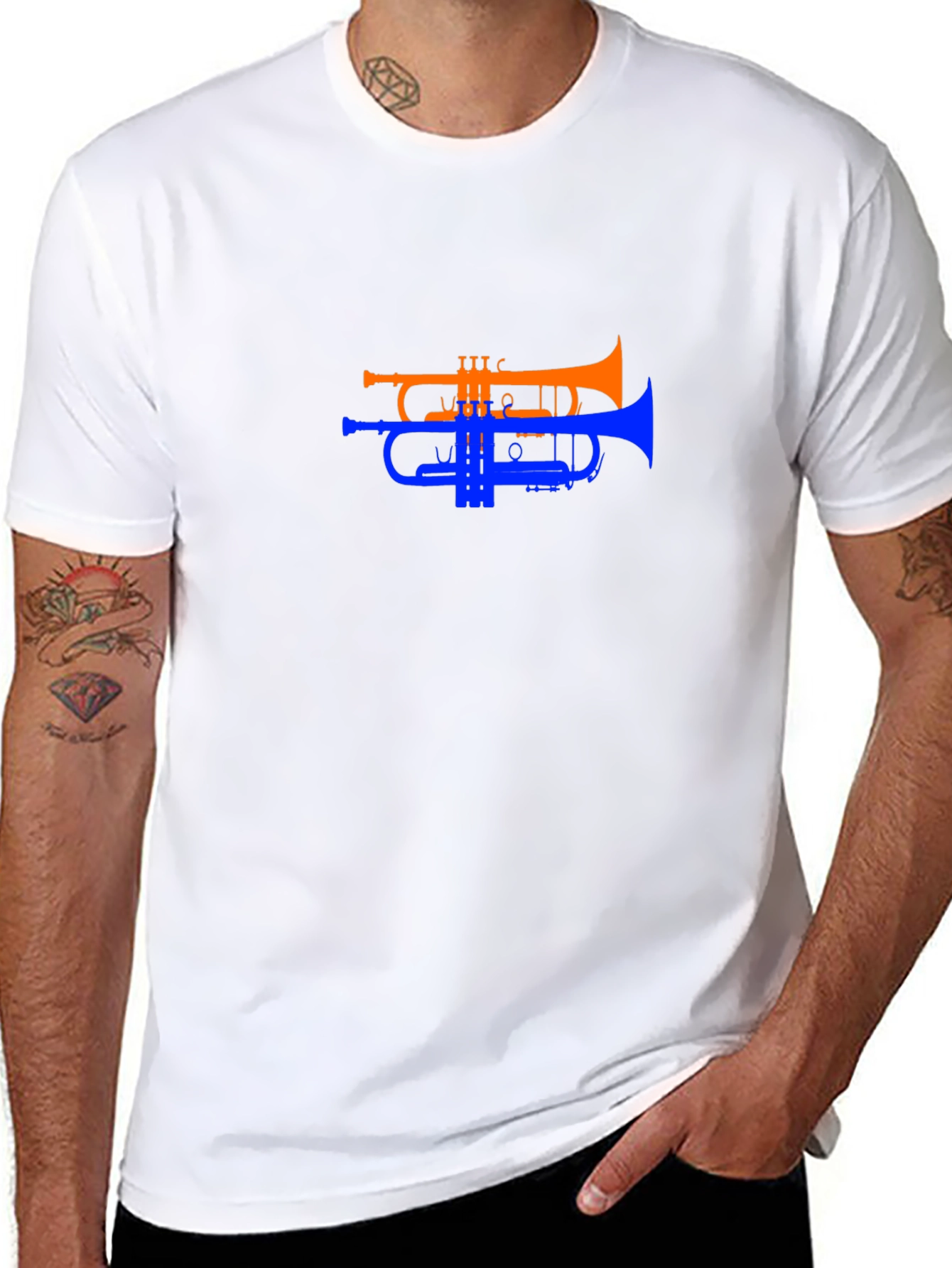 Music Lovers Trumpet Graphic Tee