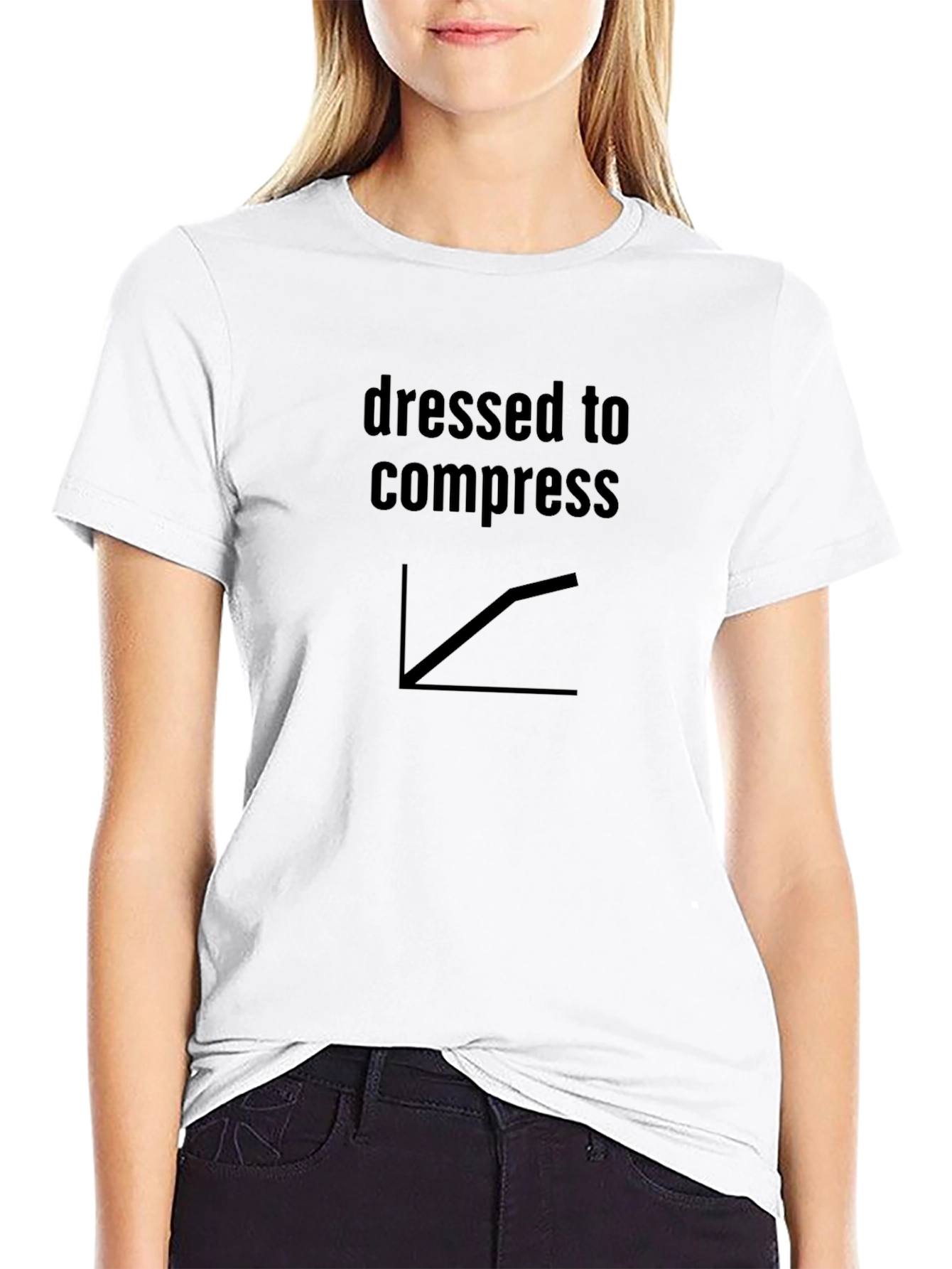 Dressed to Compress Black Graphic Tee
