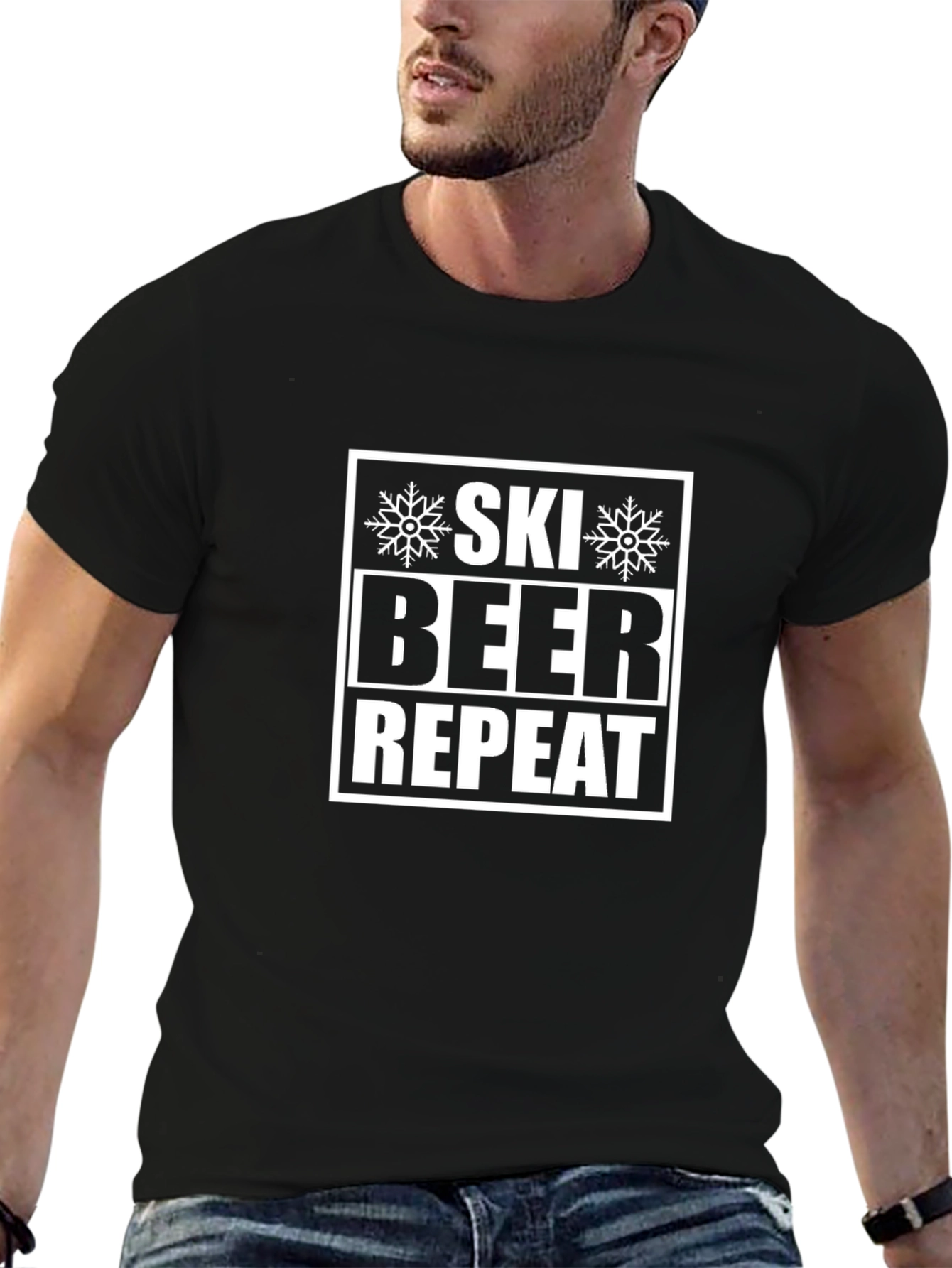 Ski Beer Repeat Graphic T-Shirt