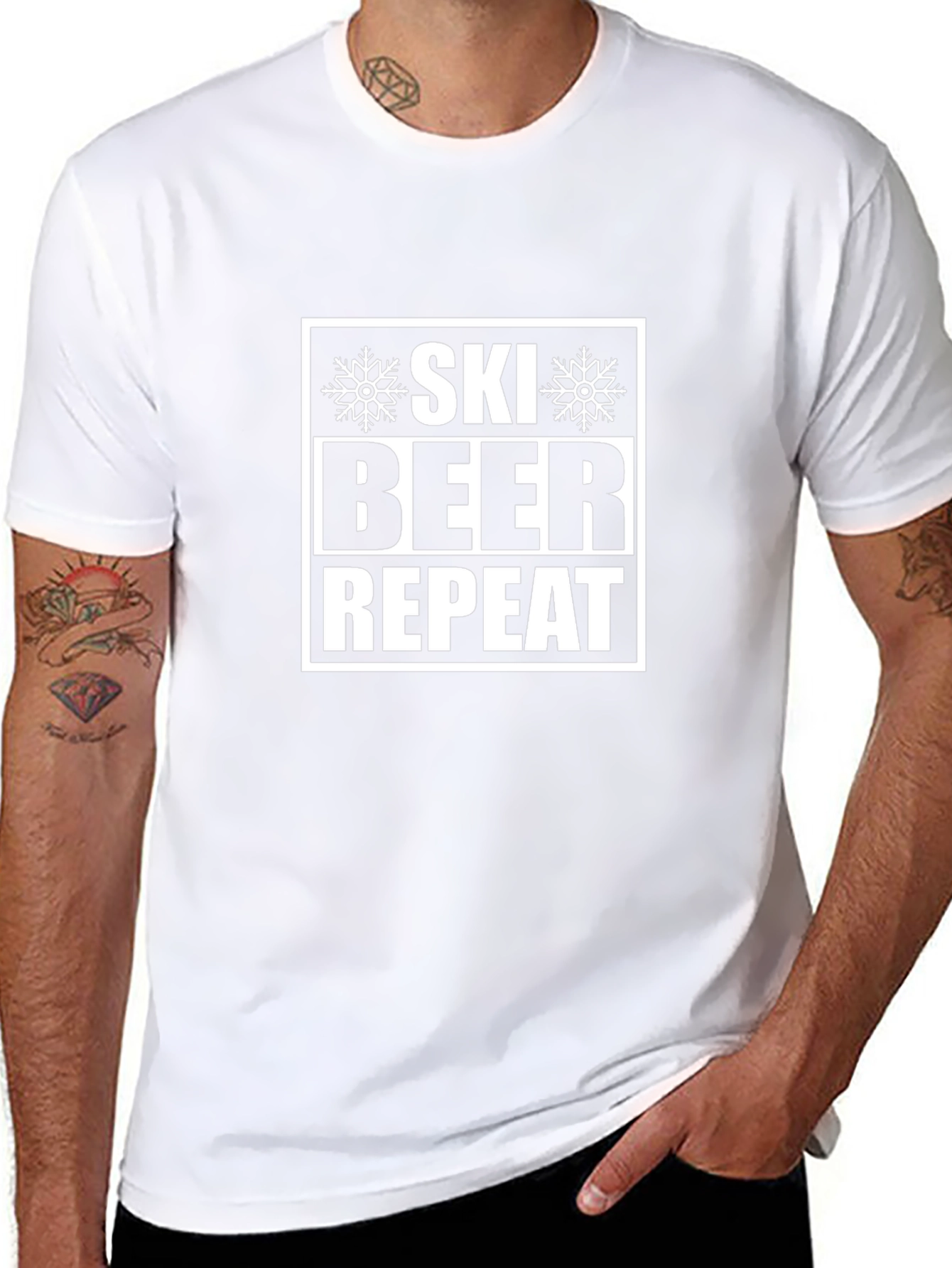 Ski Beer Repeat Graphic T-Shirt