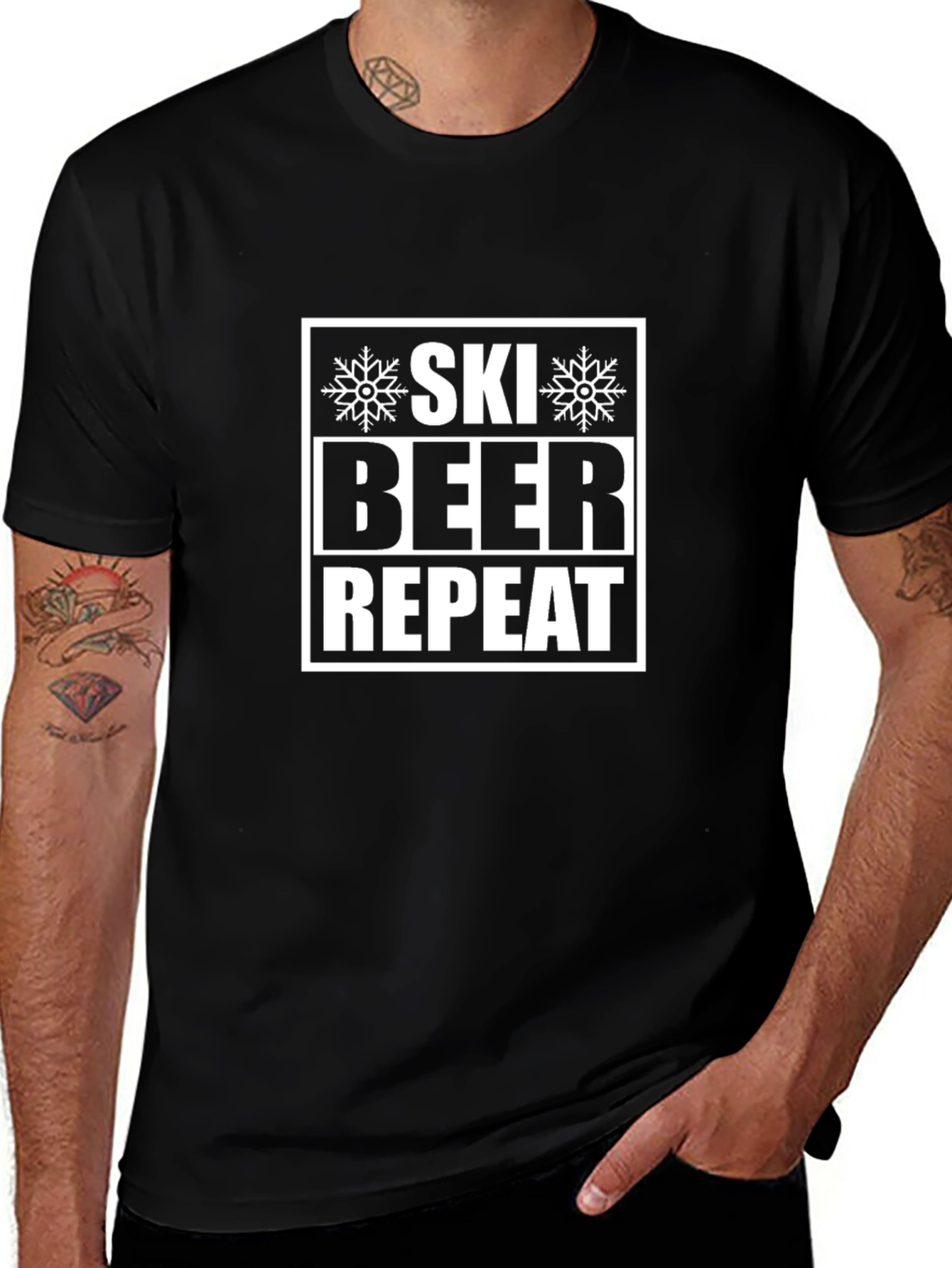 Ski Beer Repeat Graphic T-Shirt