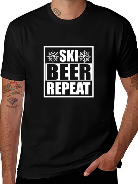 Ski Beer Repeat Graphic T-Shirt