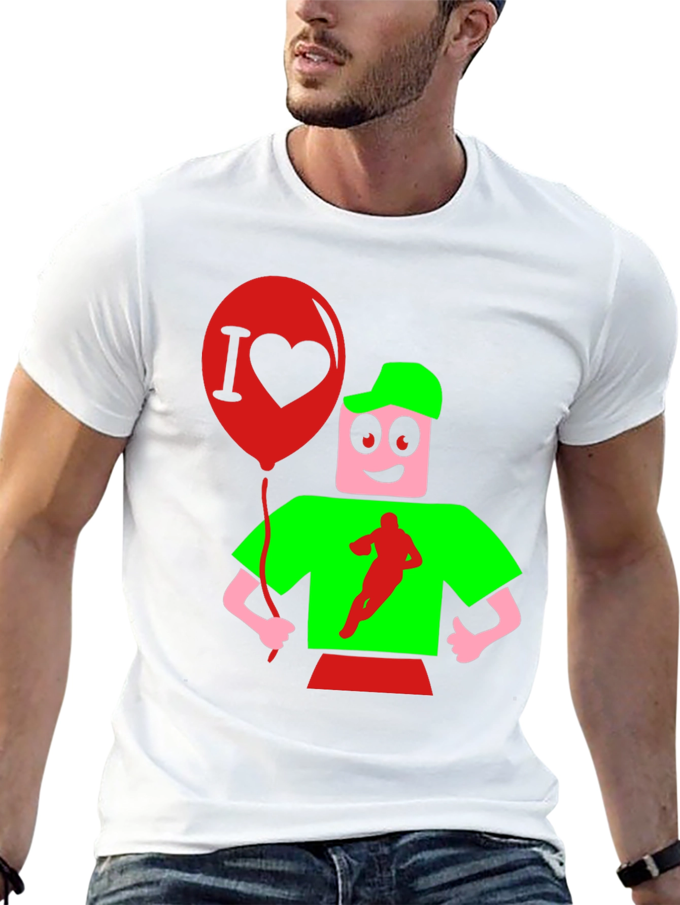 Cartoon Graphic Print Black T-Shirt