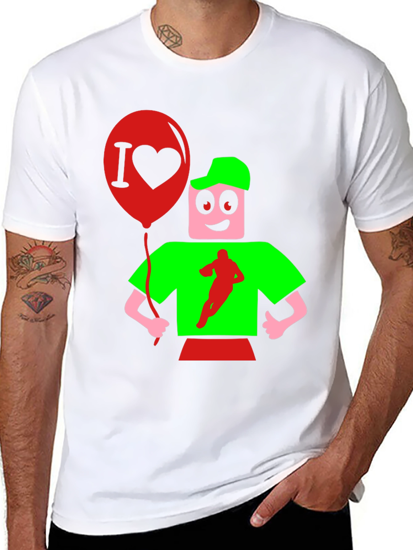 Cartoon Graphic Print Black T-Shirt