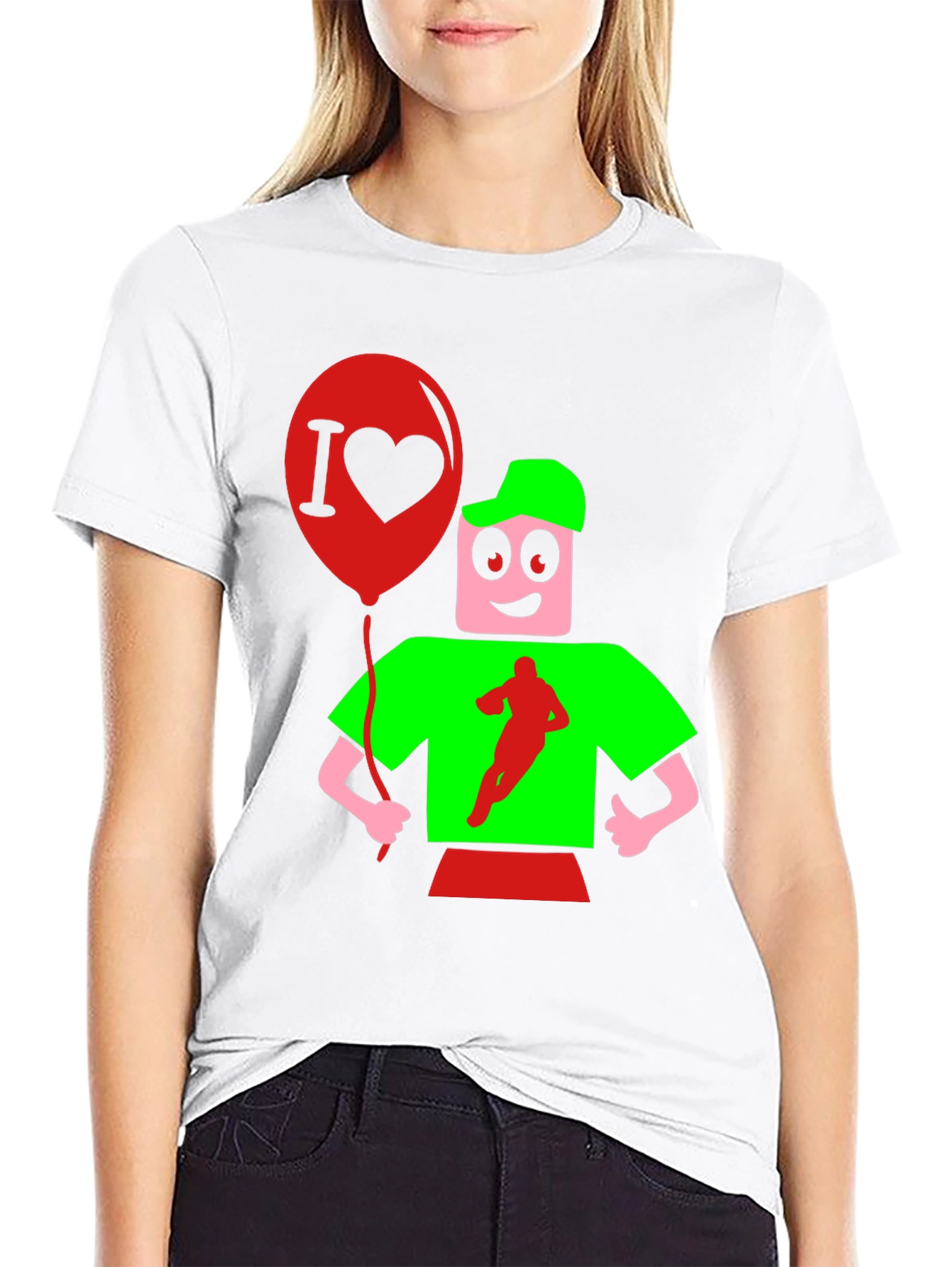 Cartoon Graphic Print Black T-Shirt