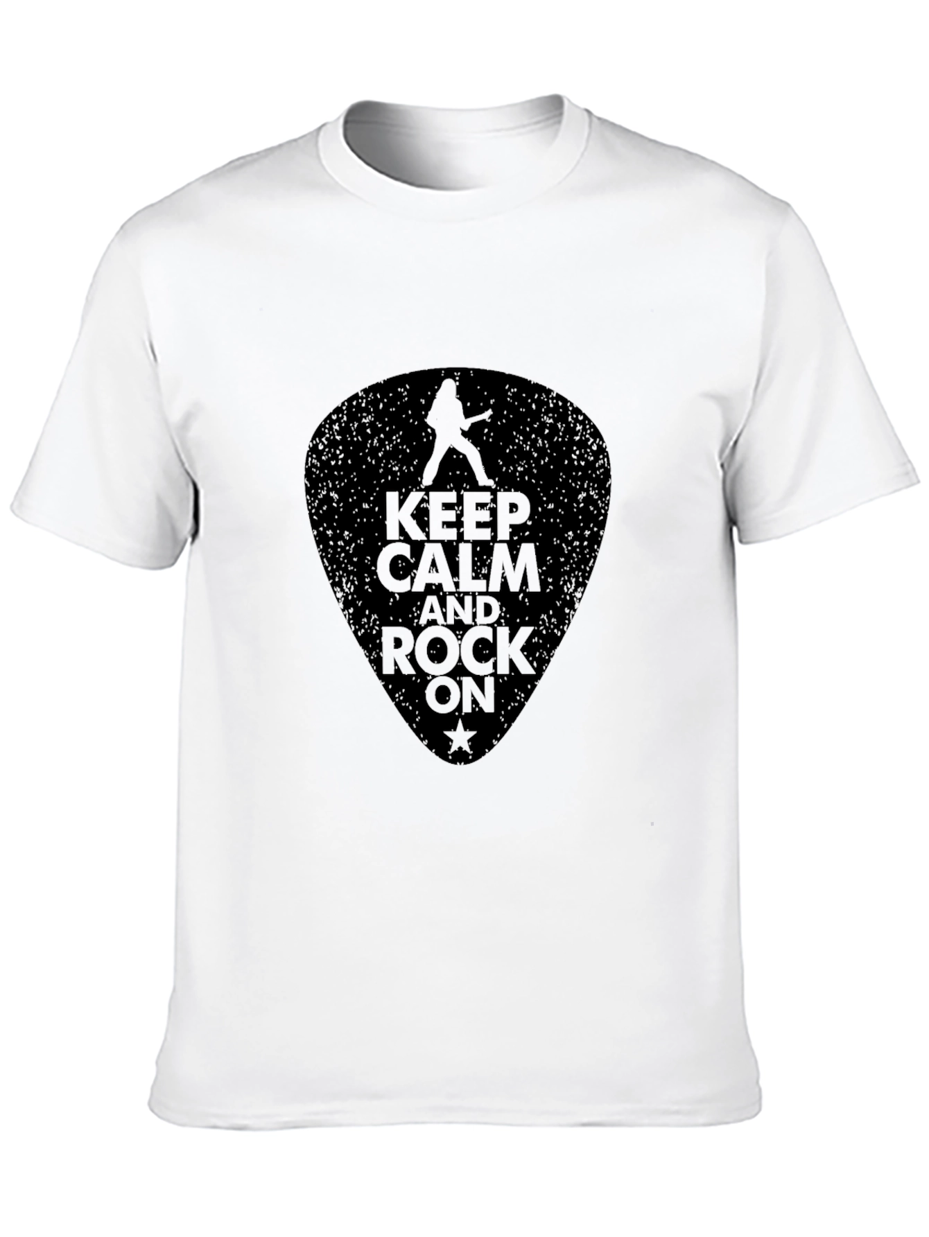 Keep Calm and Rock On Black T-Shirt