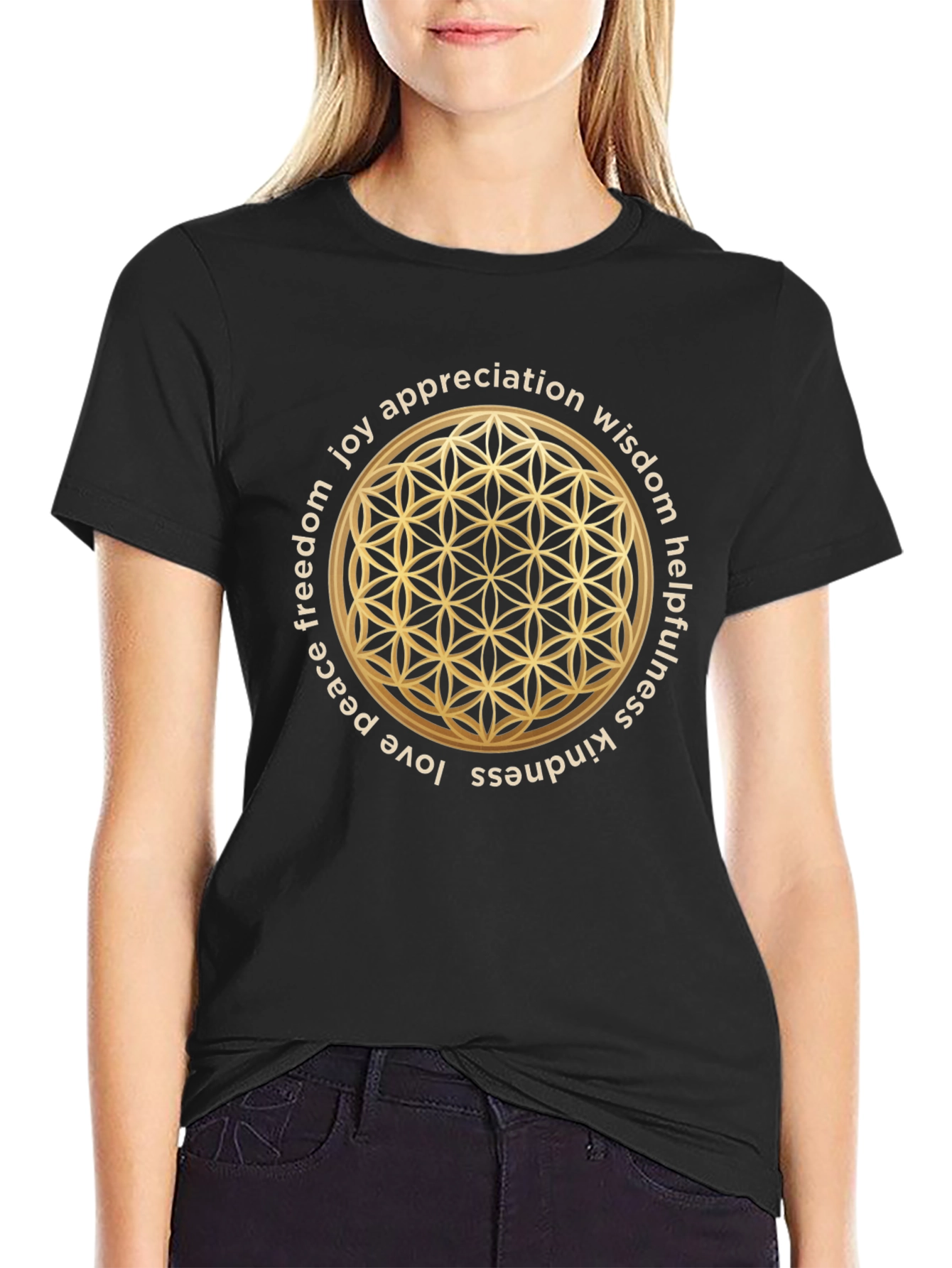 Sacred Geometry T-Shirt - Flower of Life Design