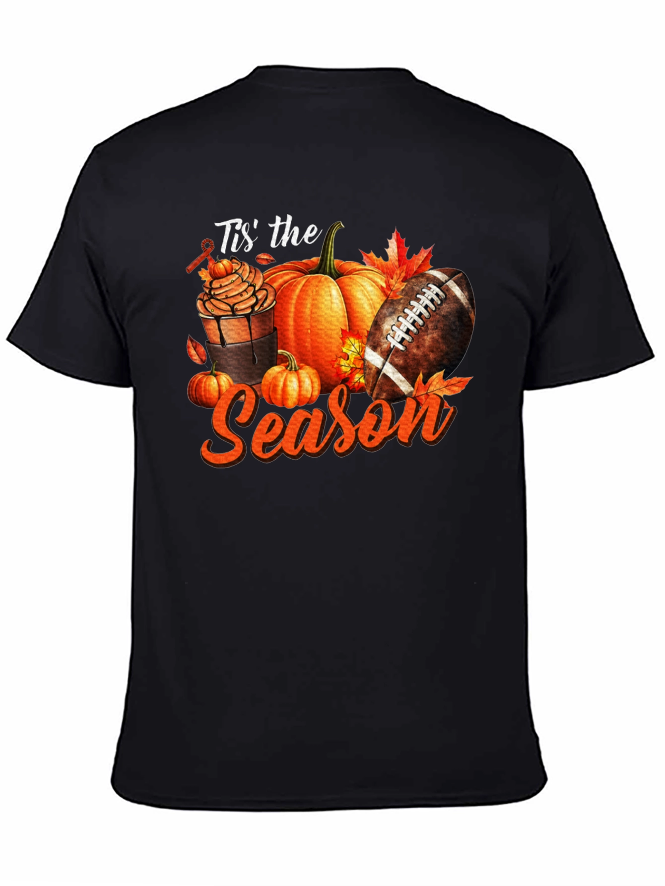 Tis the Season Football Pumpkin Graphic Tee