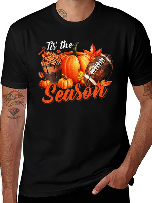 Tis the Season Football Pumpkin Graphic Tee