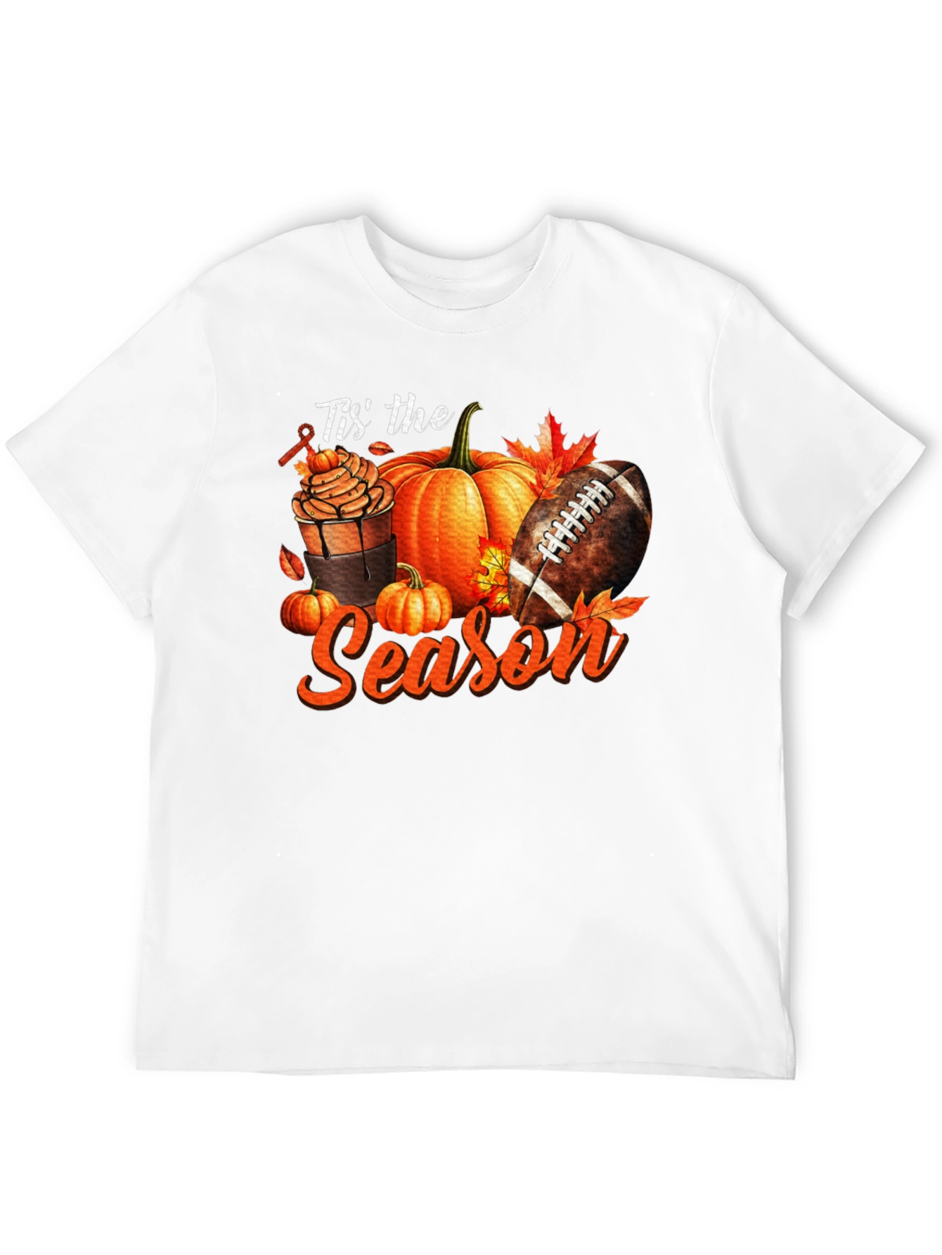 Tis the Season Football Pumpkin Graphic Tee