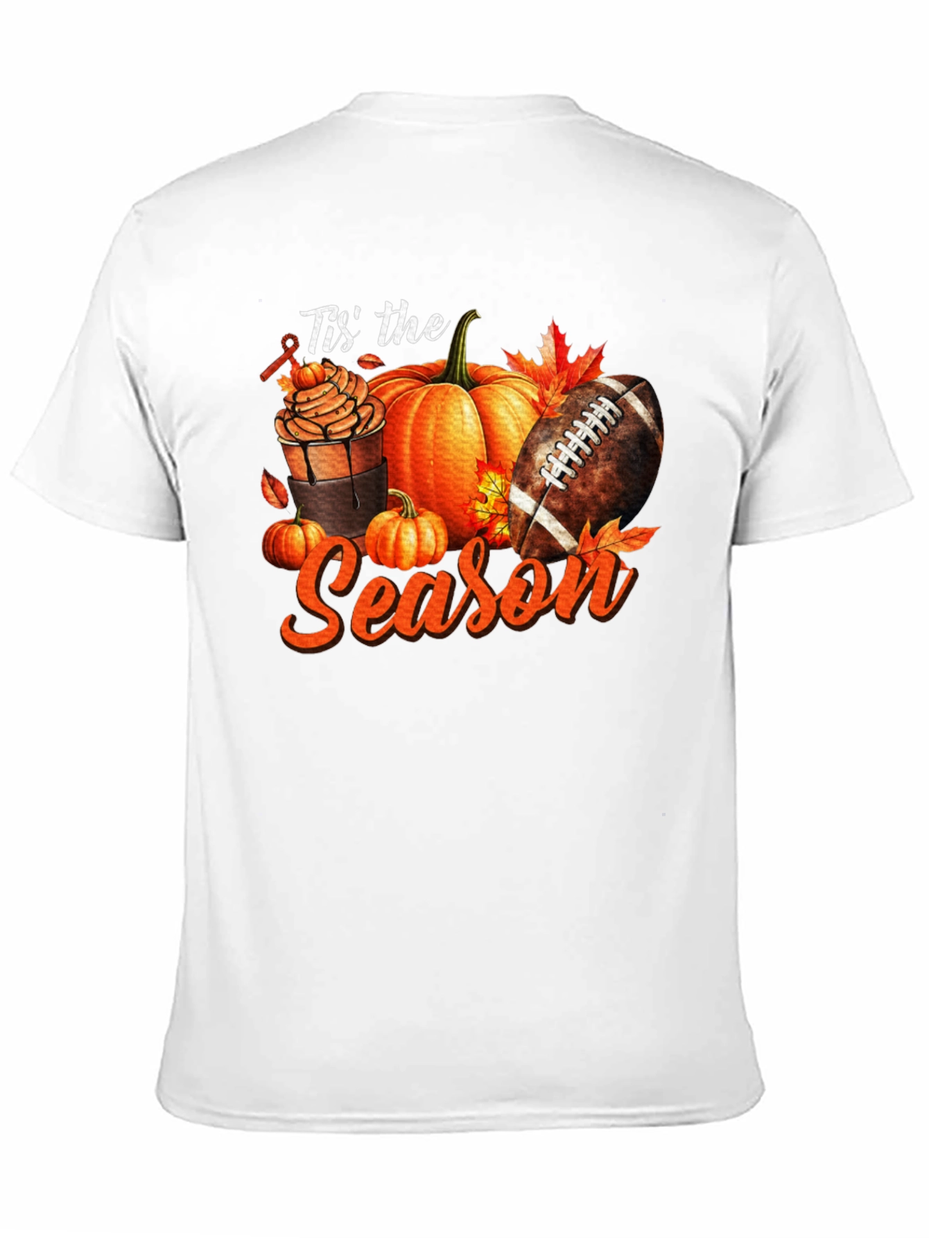 Tis the Season Football Pumpkin Graphic Tee