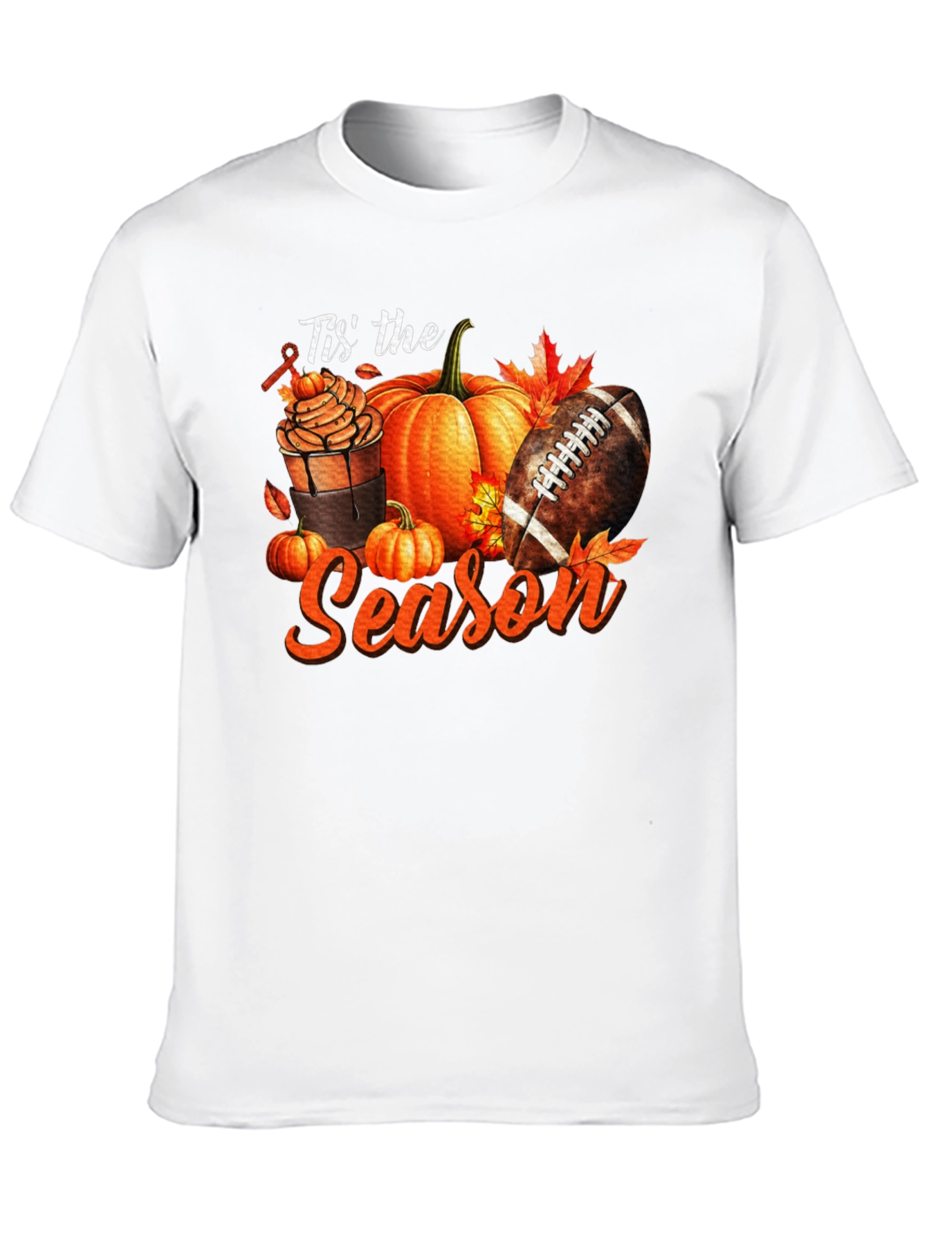 Tis the Season Football Pumpkin Graphic Tee