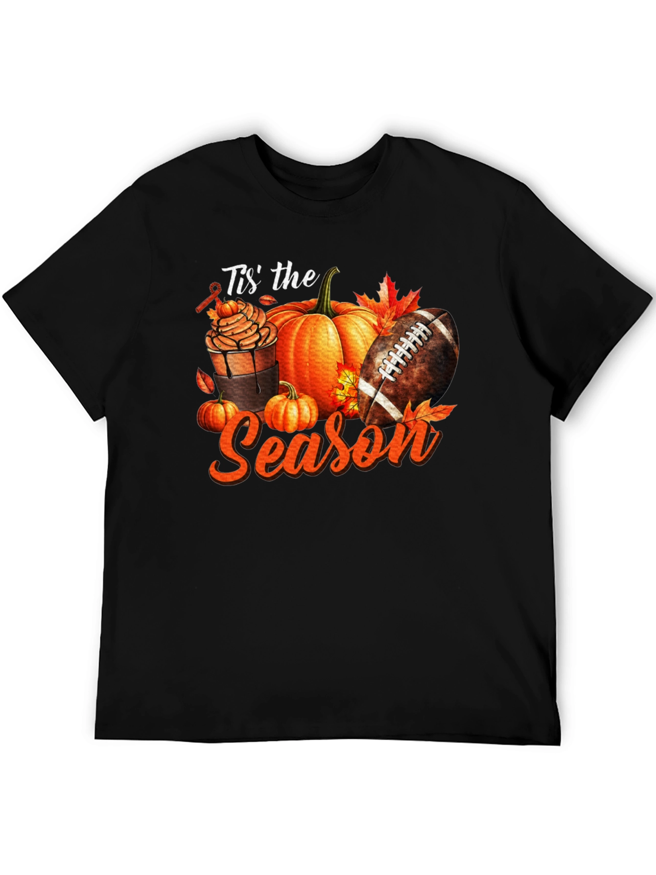 Tis the Season Football Pumpkin Graphic Tee