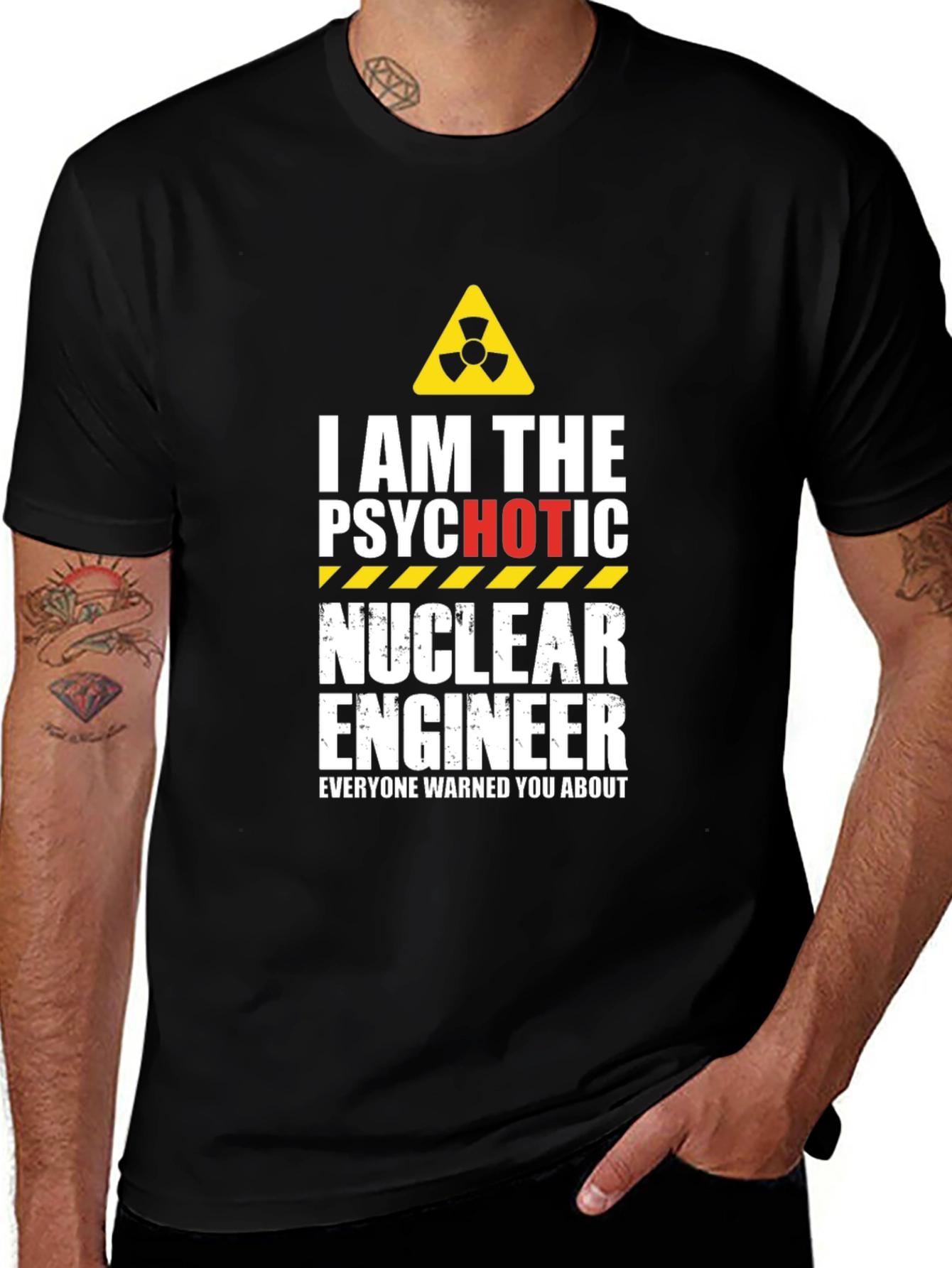 Psychotic Nuclear Engineer Graphic Tee - Black