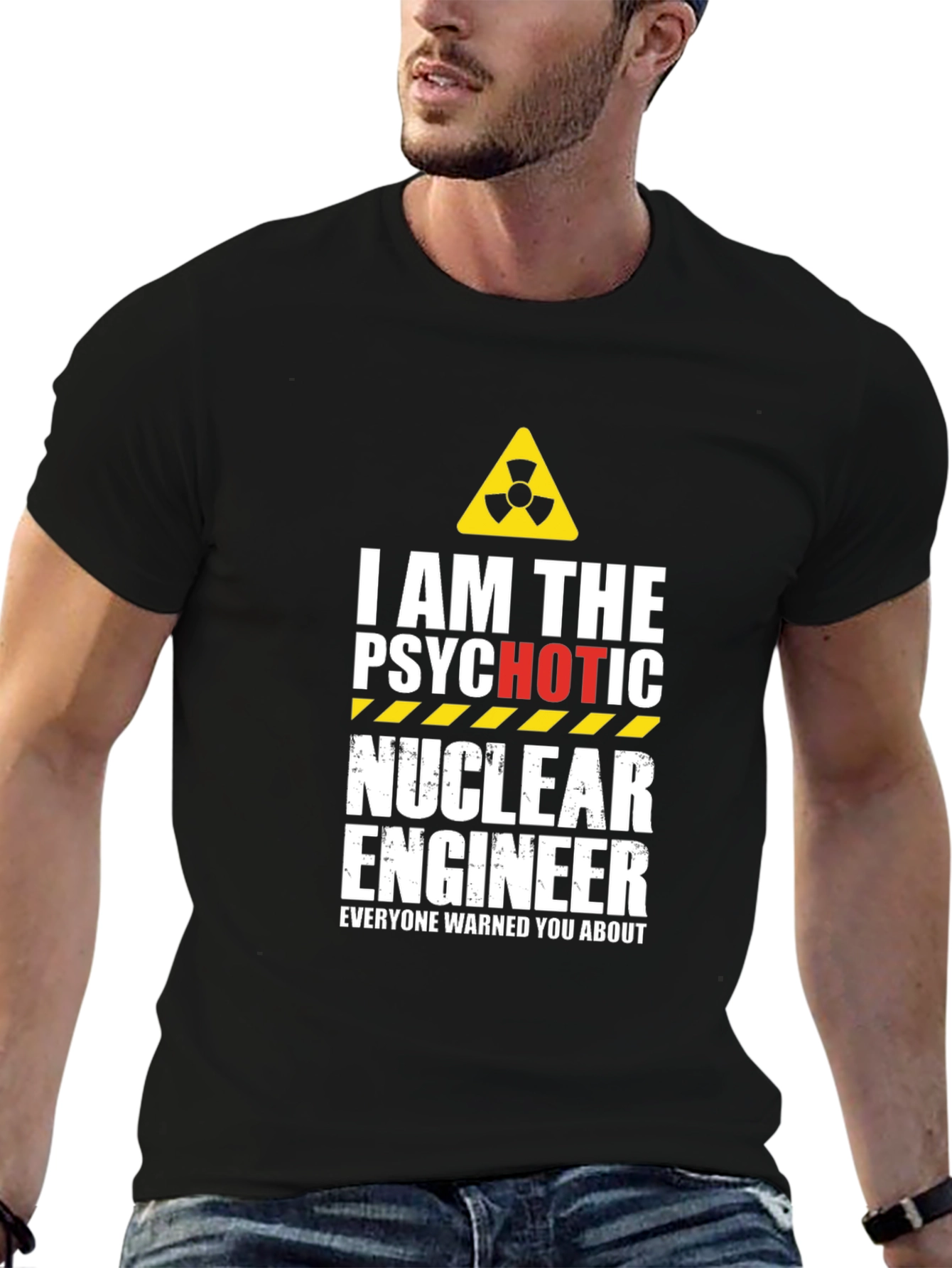 Psychotic Nuclear Engineer Graphic Tee - Black