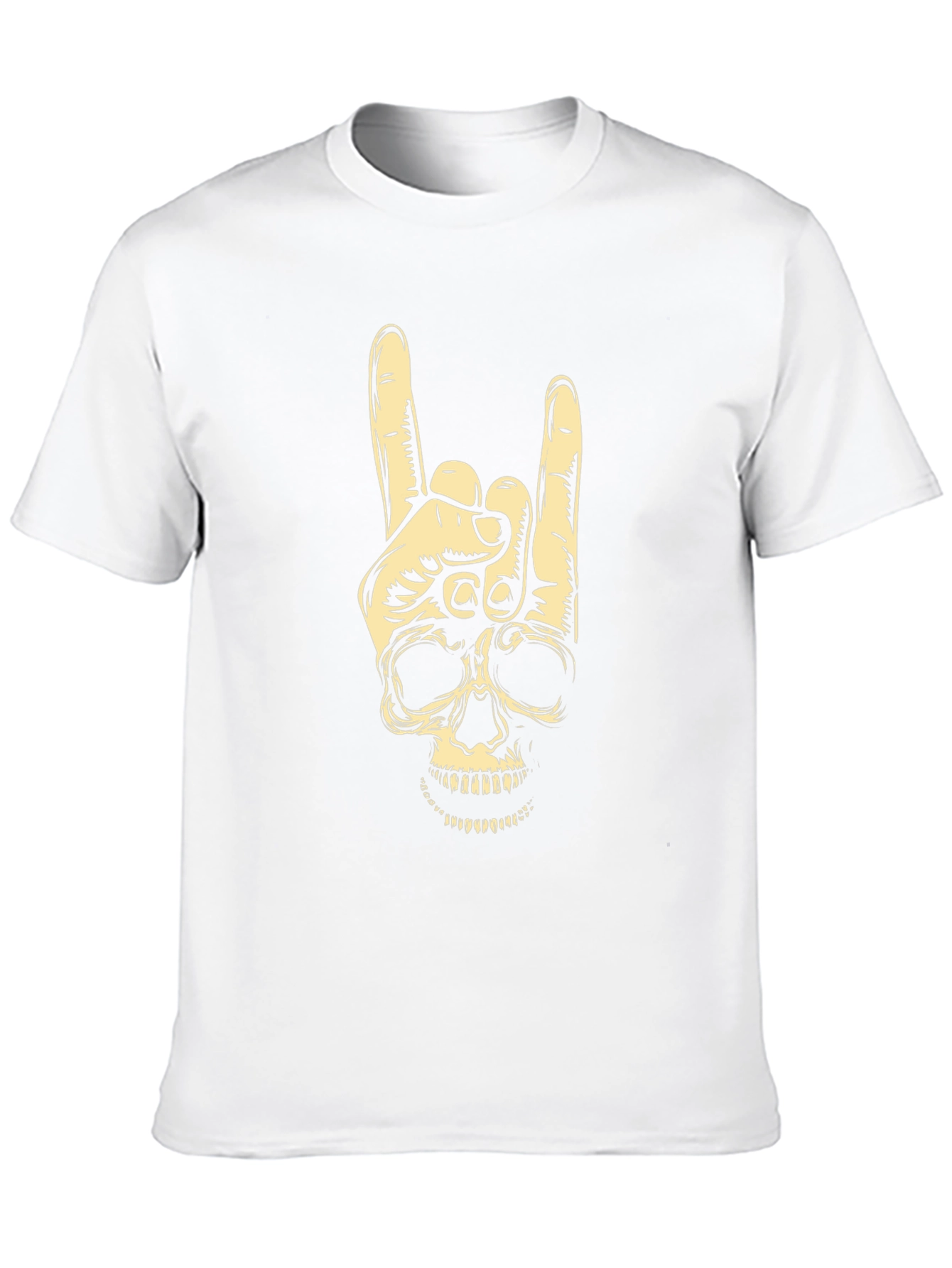 Rock On Skull Graphic Tee - Black