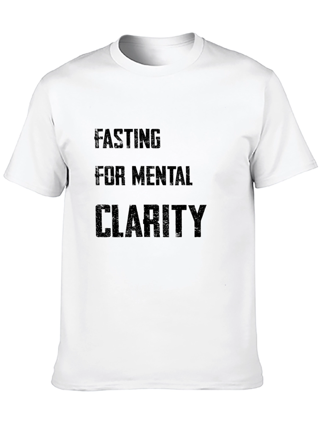 Fasting for Mental Clarity Black Graphic Tee