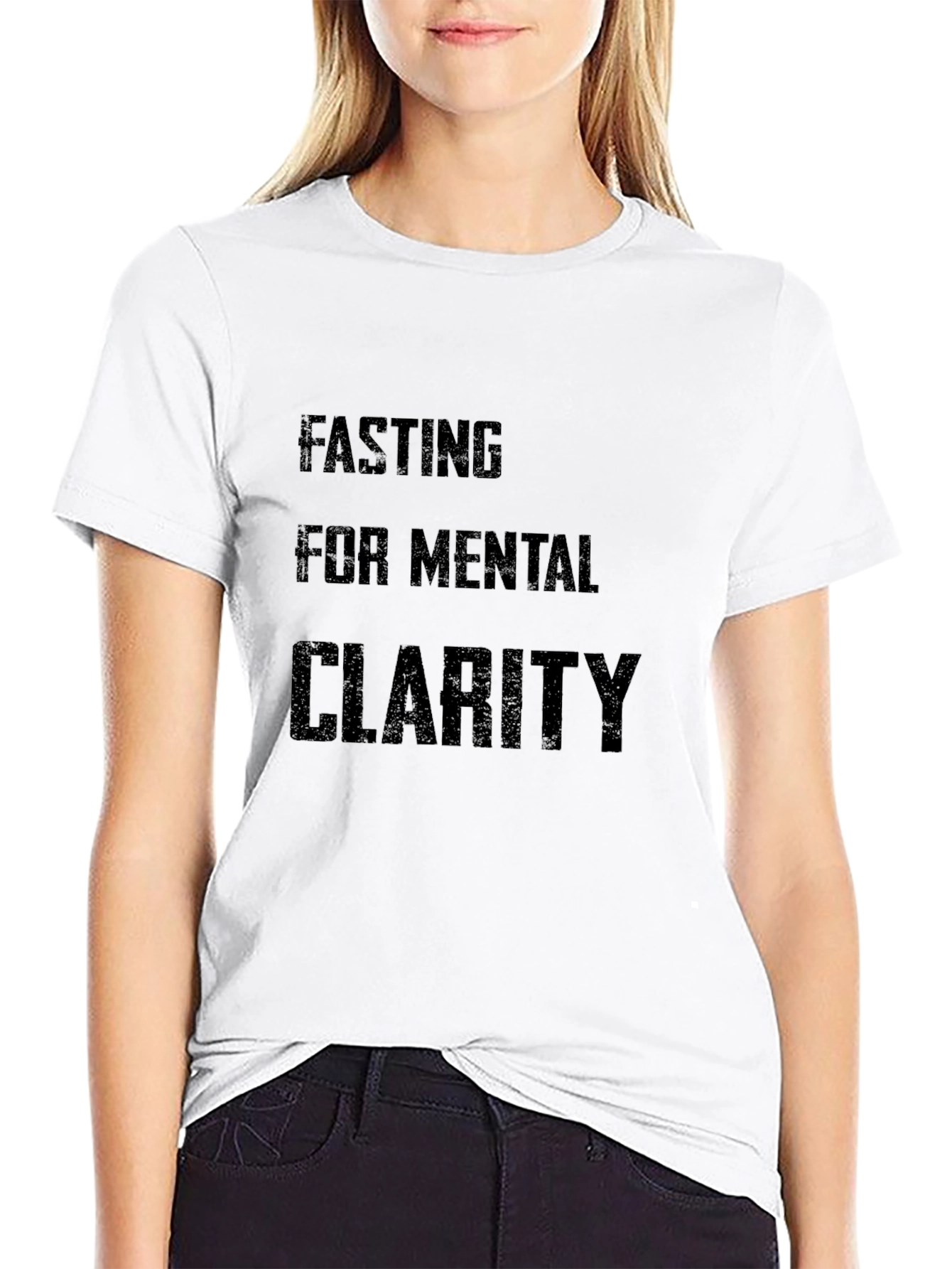 Fasting for Mental Clarity Black Graphic Tee