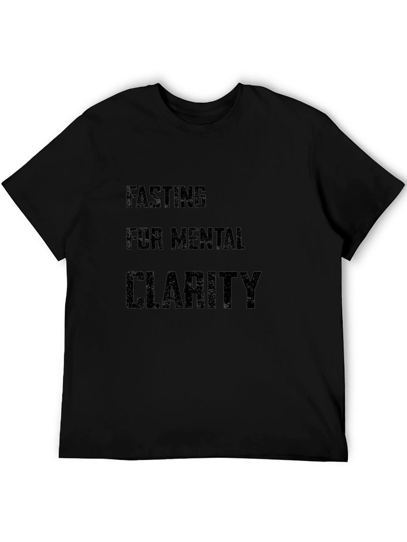 Fasting for Mental Clarity Black Graphic Tee