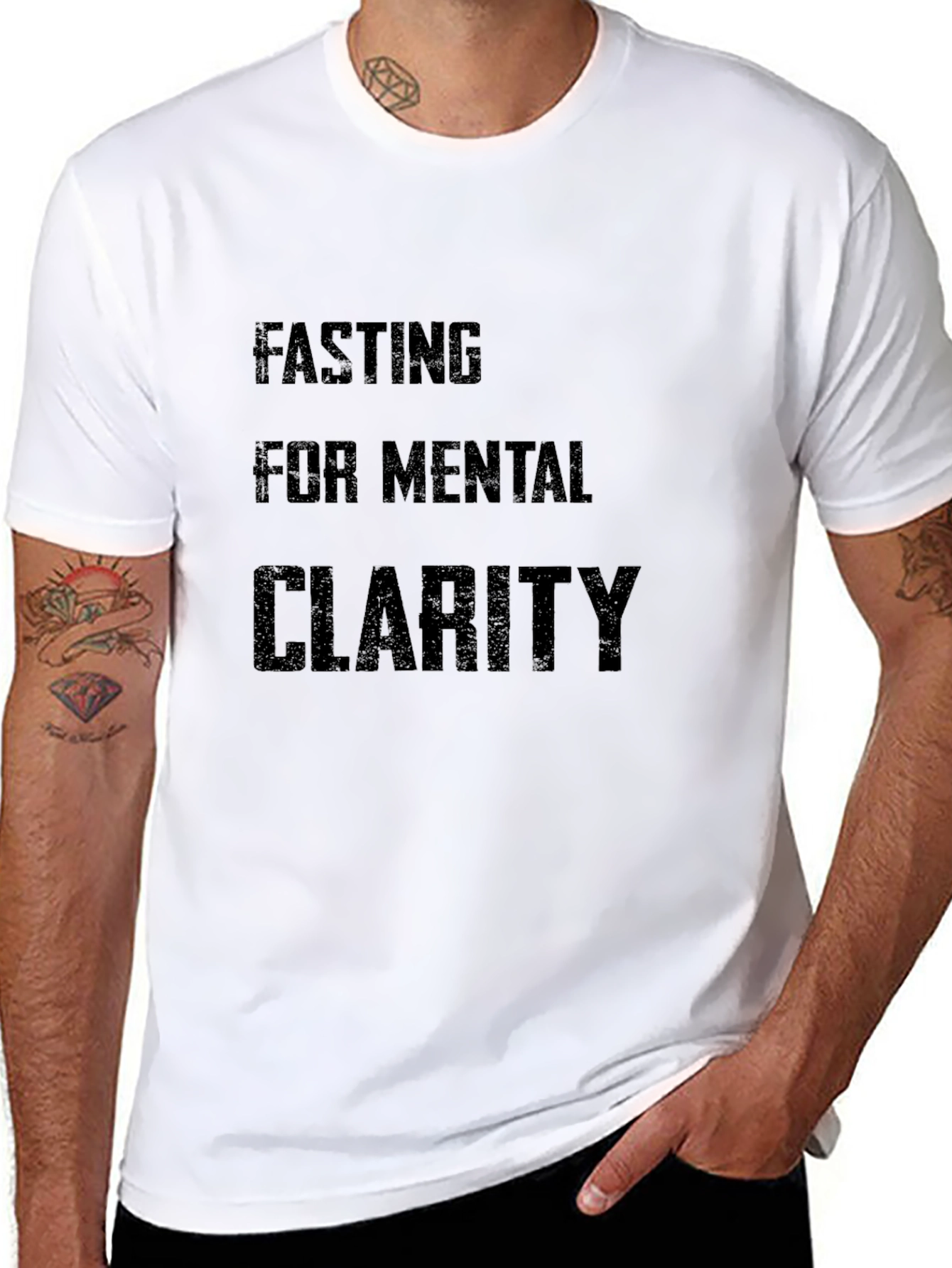 Fasting for Mental Clarity Black Graphic Tee