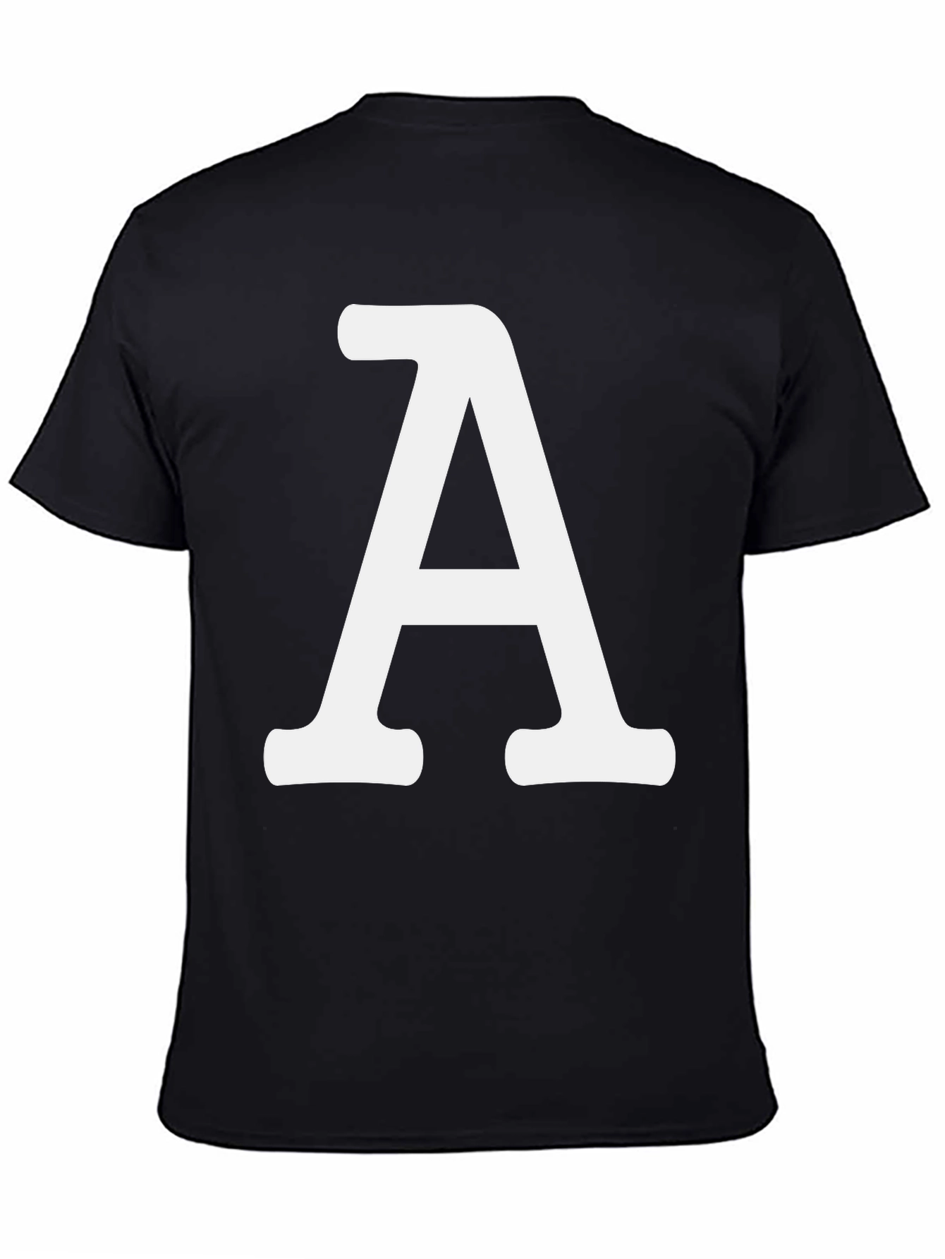 Bold Initial A Graphic Tee - Casual Cotton T-Shirt