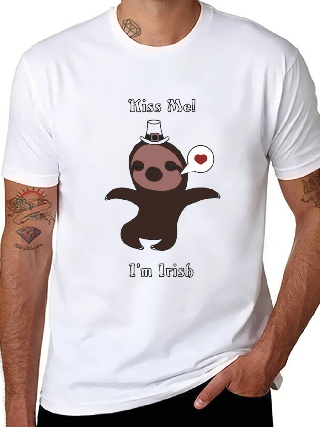 Kiss Me Im Irish Sloth T-Shirt