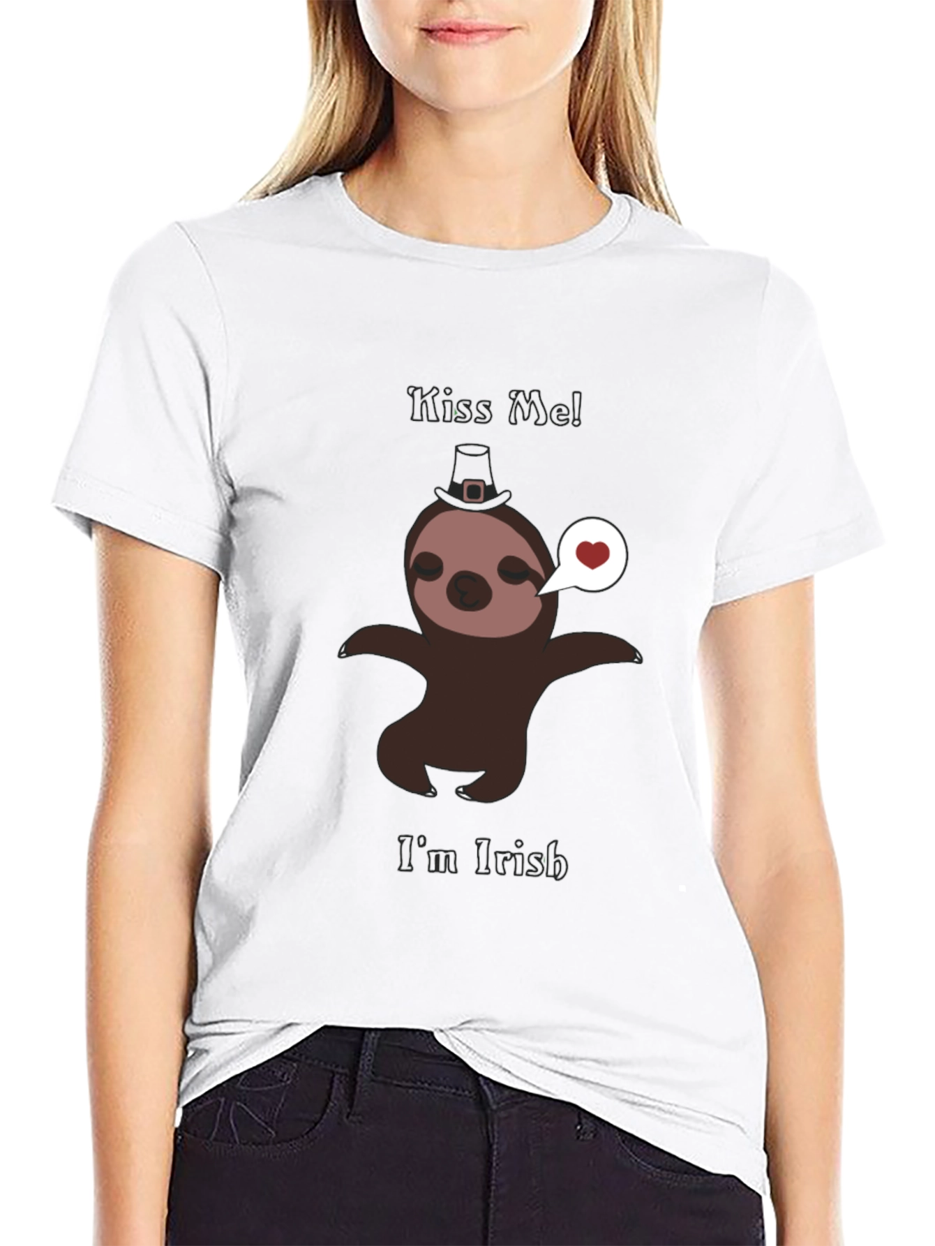 Kiss Me Im Irish Sloth T-Shirt