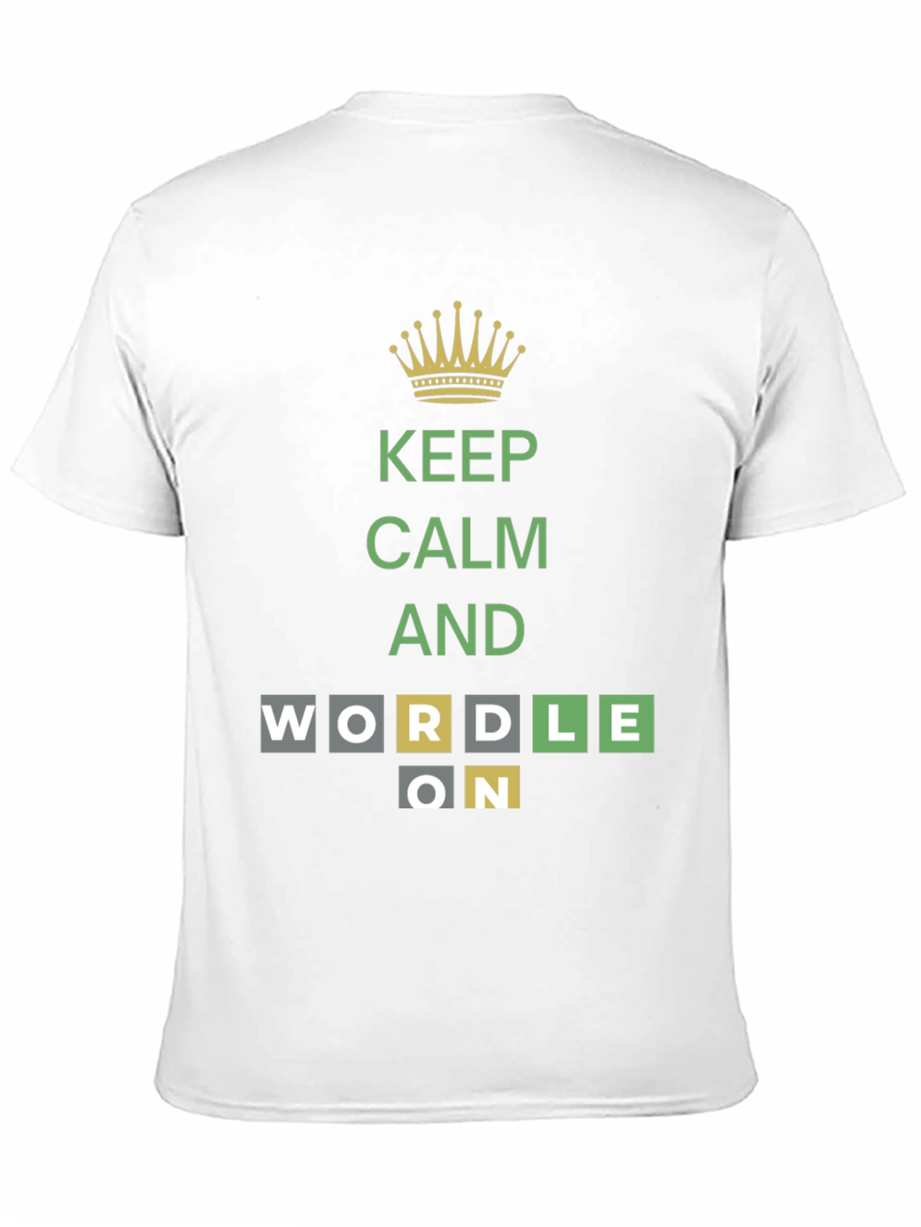 Keep Calm and Wordle On Black T-Shirt