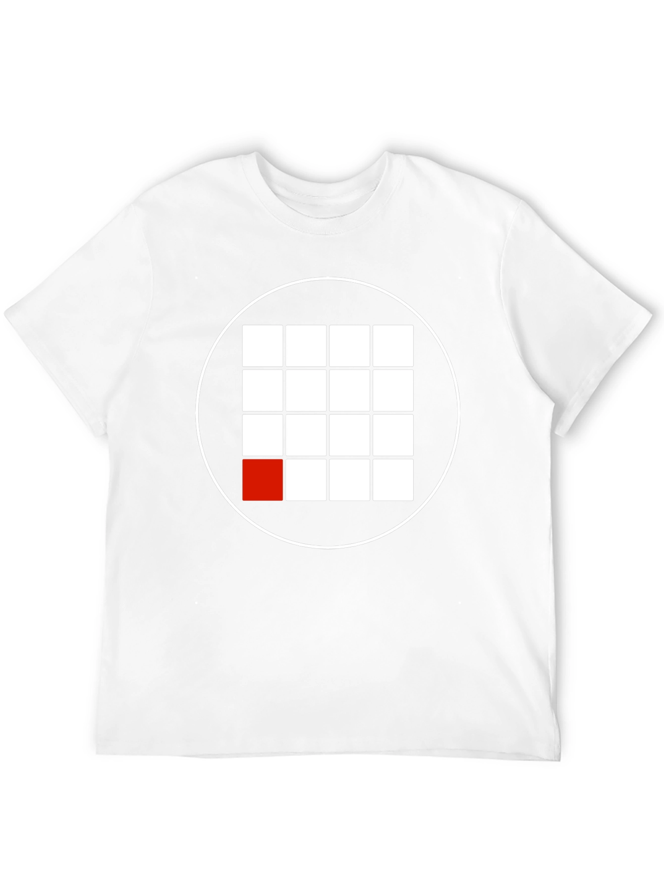 Grid Graphic Tee - Modern Minimalist Shirt