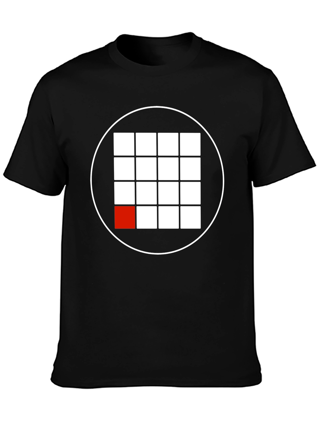 Grid Graphic Tee - Modern Minimalist Shirt