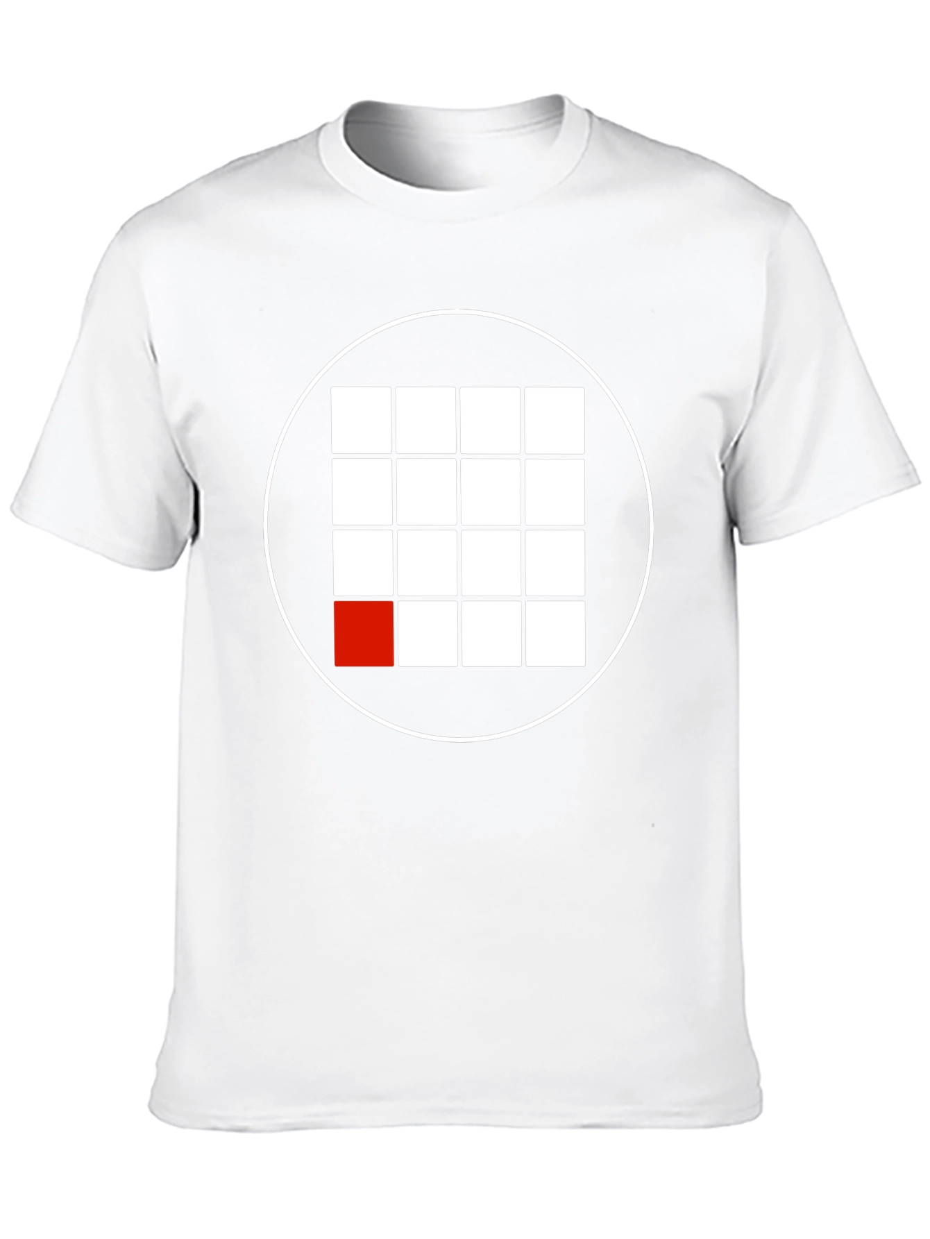Grid Graphic Tee - Modern Minimalist Shirt