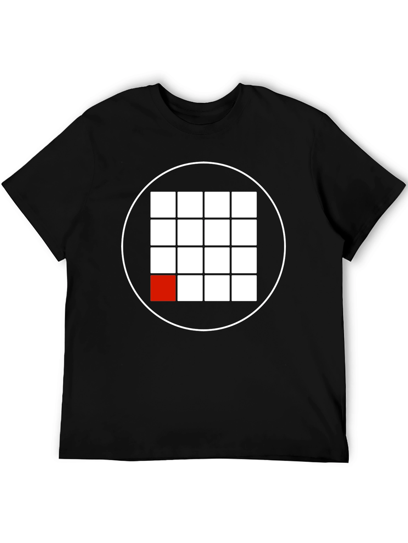 Grid Graphic Tee - Modern Minimalist Shirt