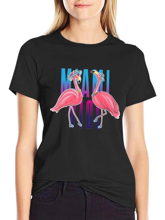 Miami Nights Flamingo T-Shirt