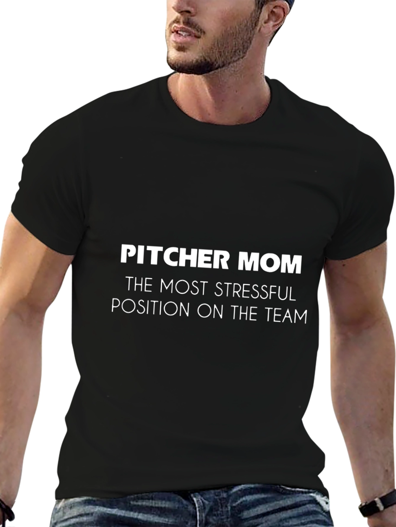 Pitcher Mom T-Shirt: Most Stressful Position