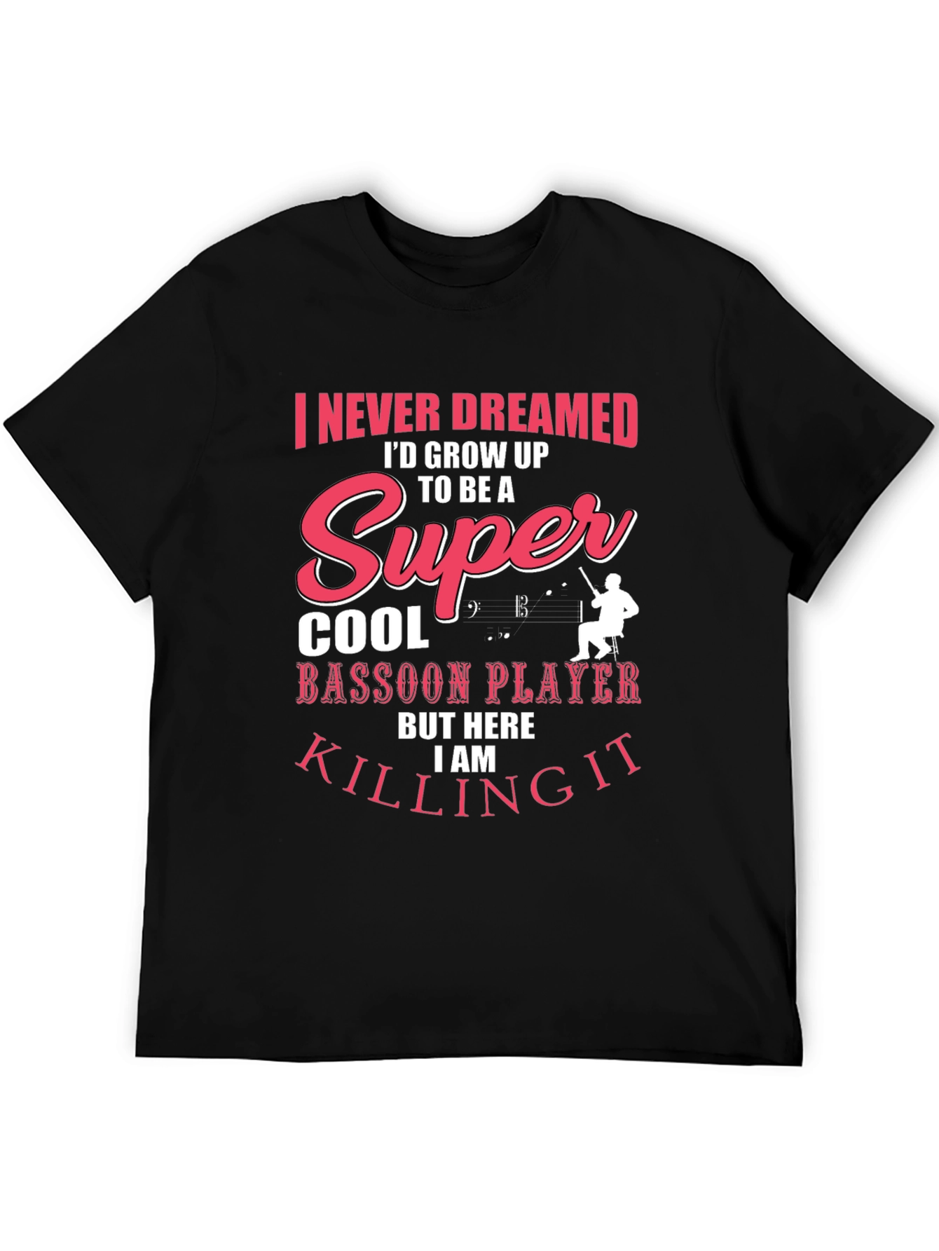 Super Cool Bassoon Player Graphic T-Shirt