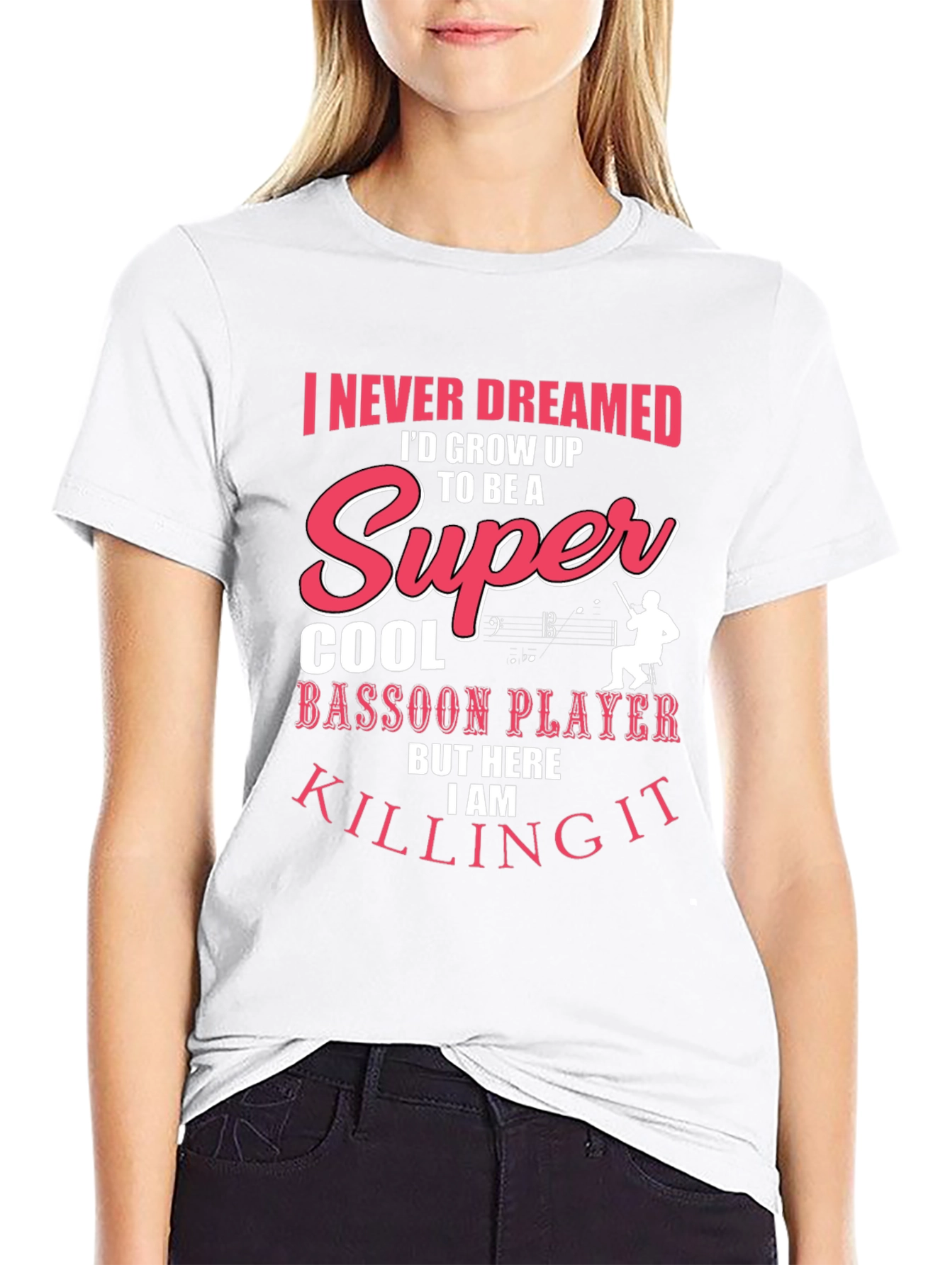 Super Cool Bassoon Player Graphic T-Shirt