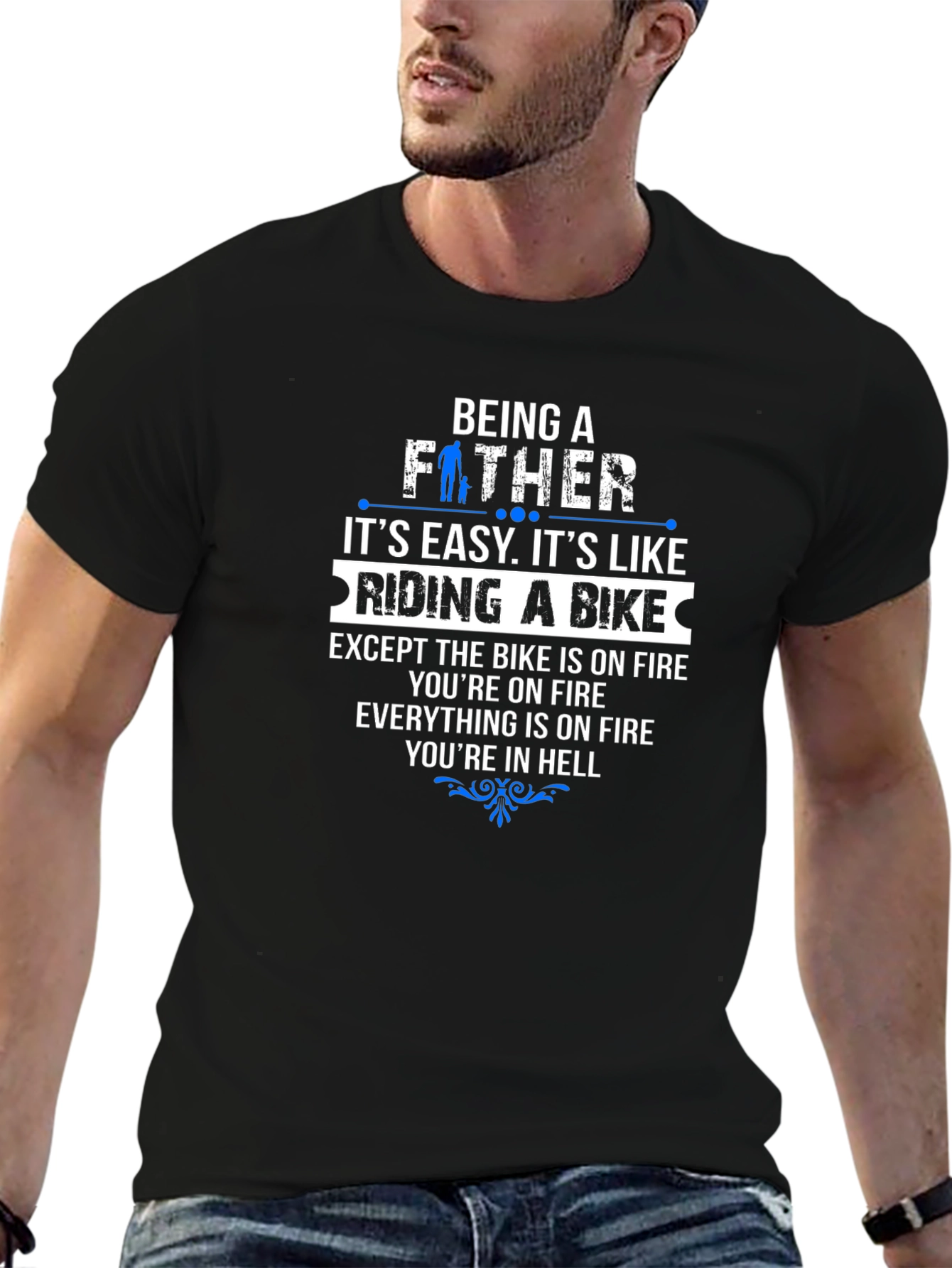 Being A Father Like Riding a Bike T-Shirt