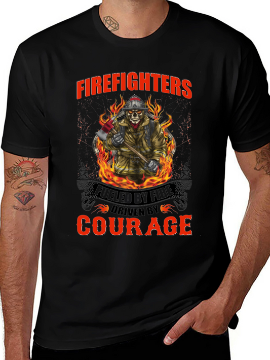 Firefighter T-Shirt: Fueled by Fire Driven by Courage