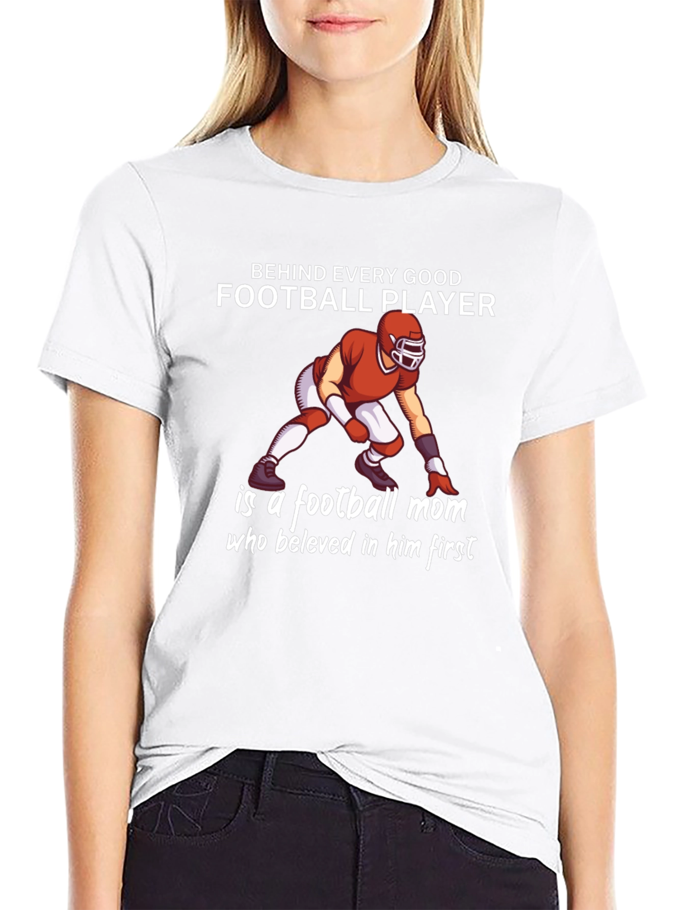 Football Mom Graphic T-Shirt - Player Support