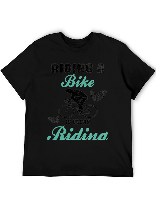 Vegan Bike Riding T-Shirt - Black