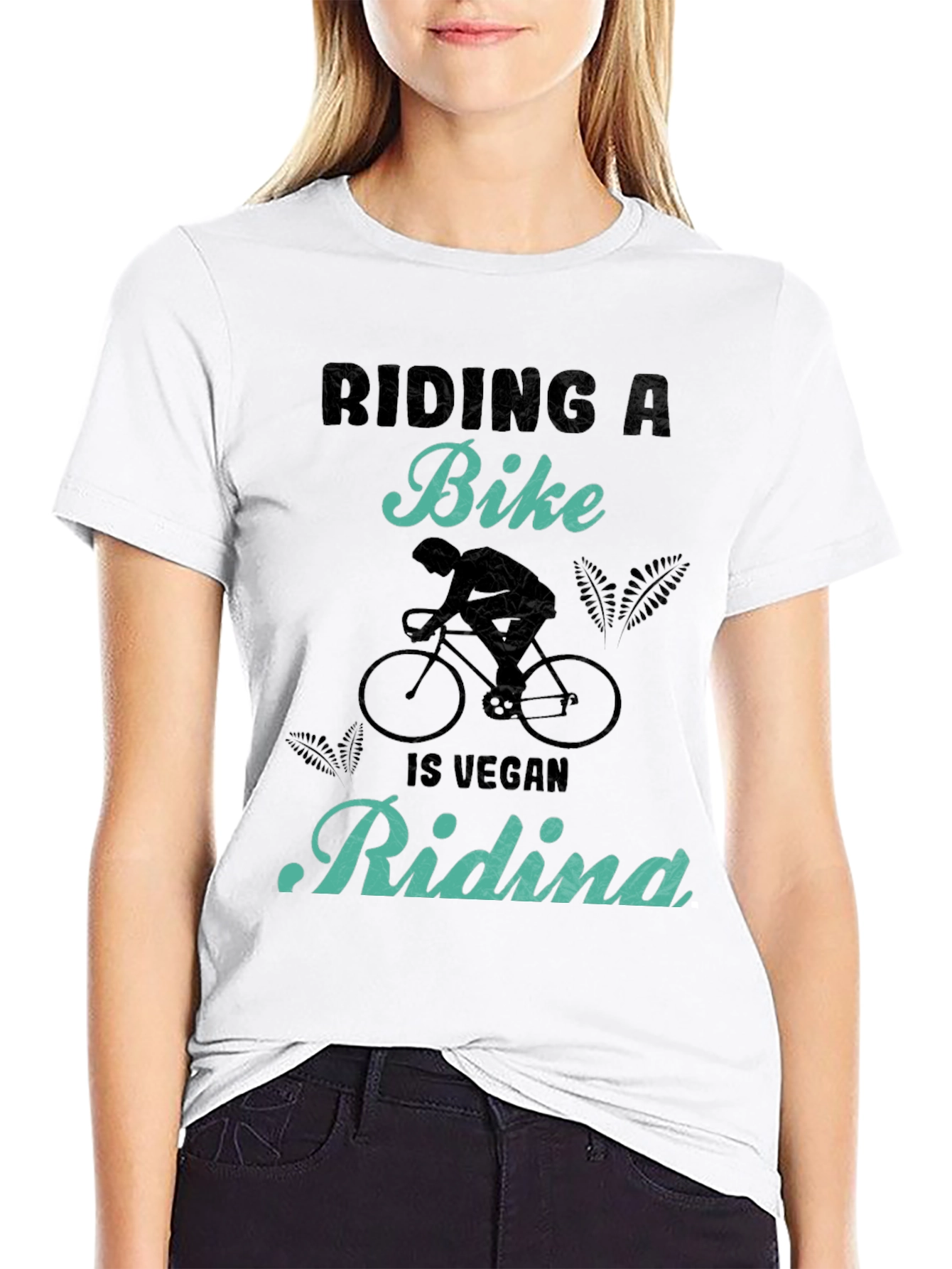Vegan Bike Riding T-Shirt - Black